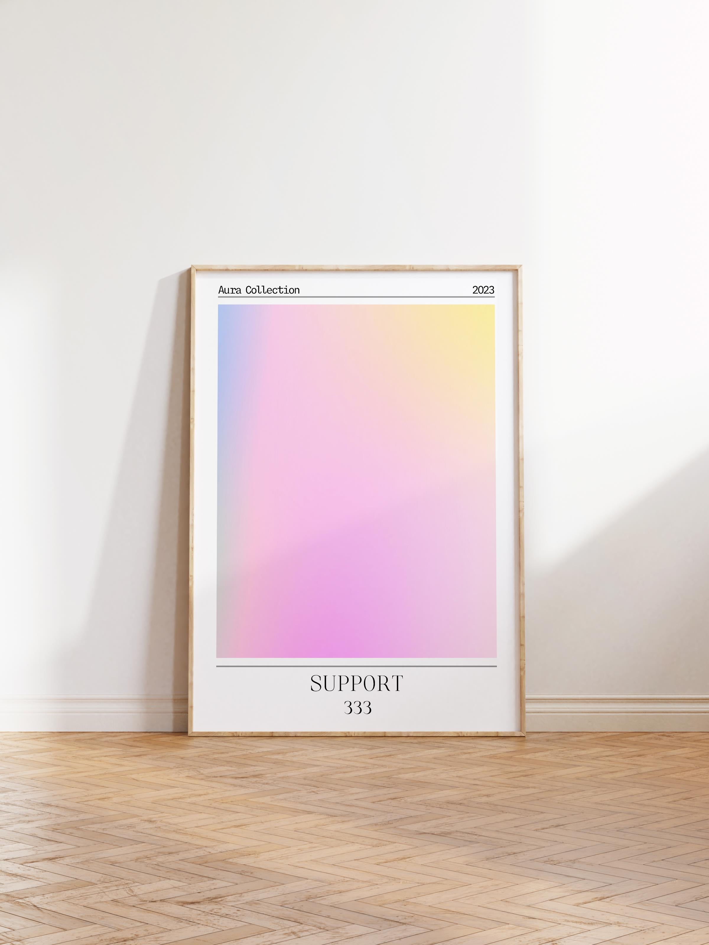 Çerçevesiz Poster, Aura Serisi NO:124 - 333 - Support Renkli, Melek Numaraları, Renkli Poster