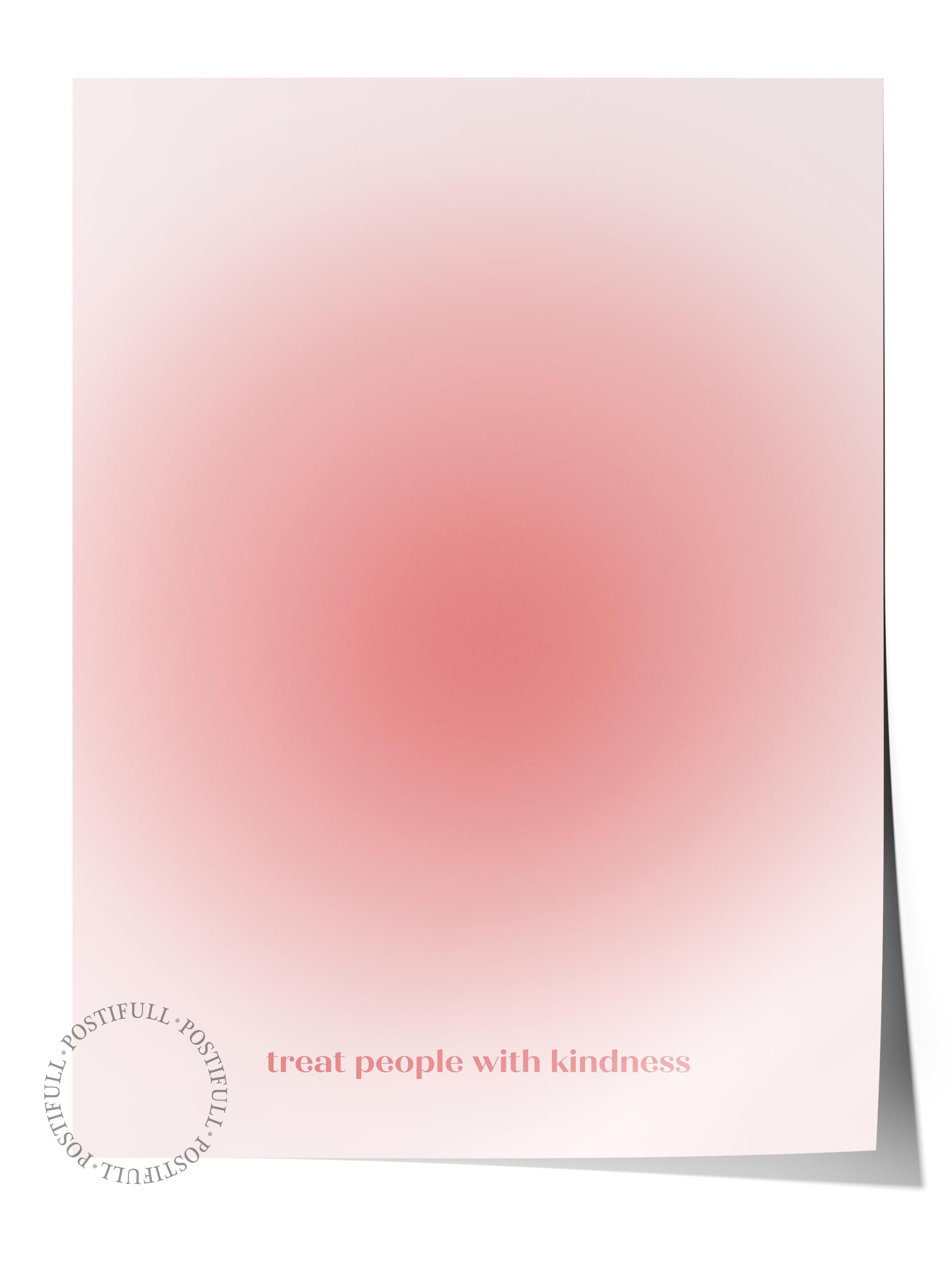 Çerçevesiz Poster, Aura Serisi NO:13 - Pembe Aura, Melek Numaraları, Renkli Poster, Sanat Kağıdı