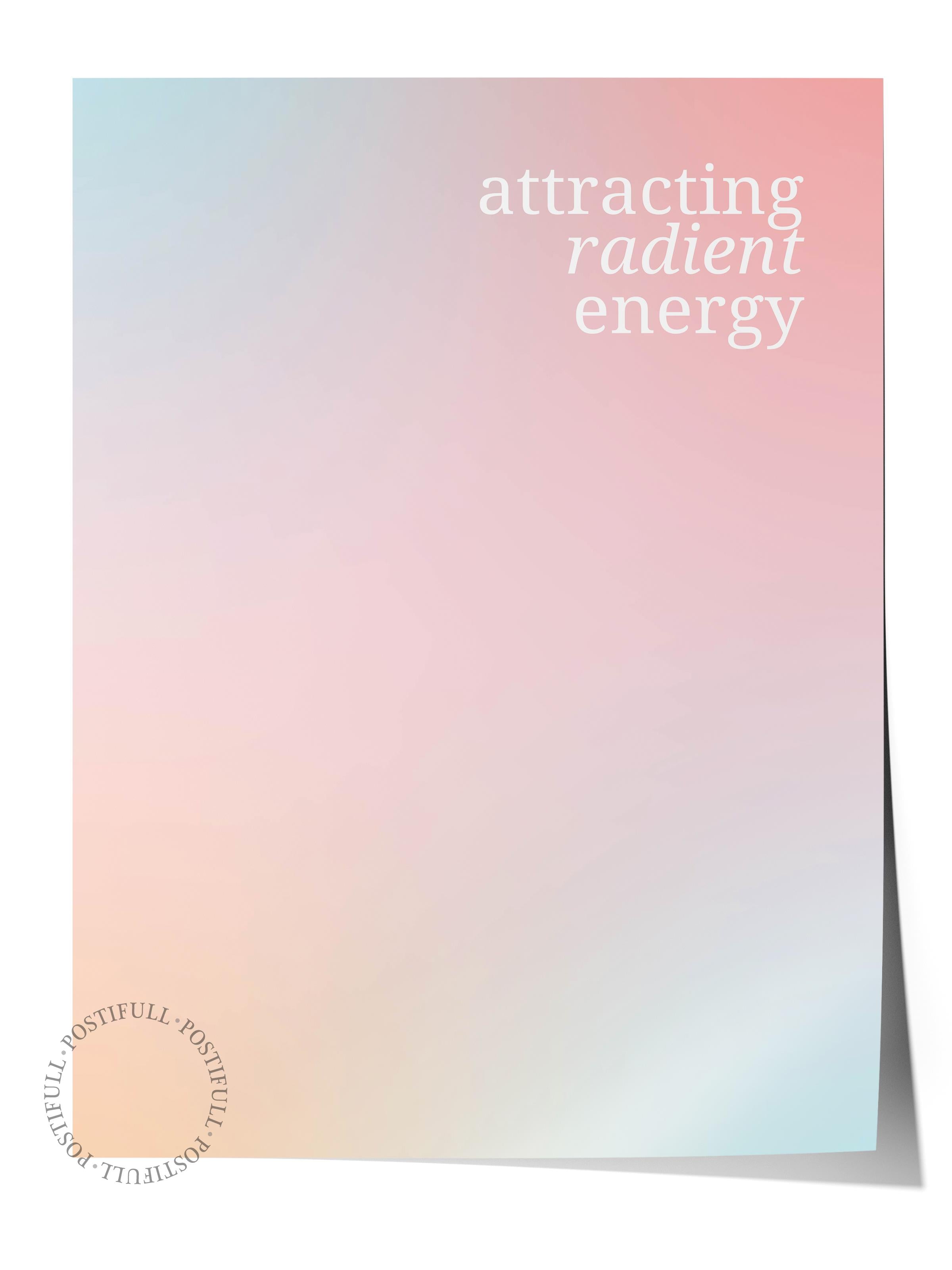 Çerçevesiz Poster, Aura Serisi NO:139 - Attracting Radient Energy, Melek Numaraları, Renkli Poster