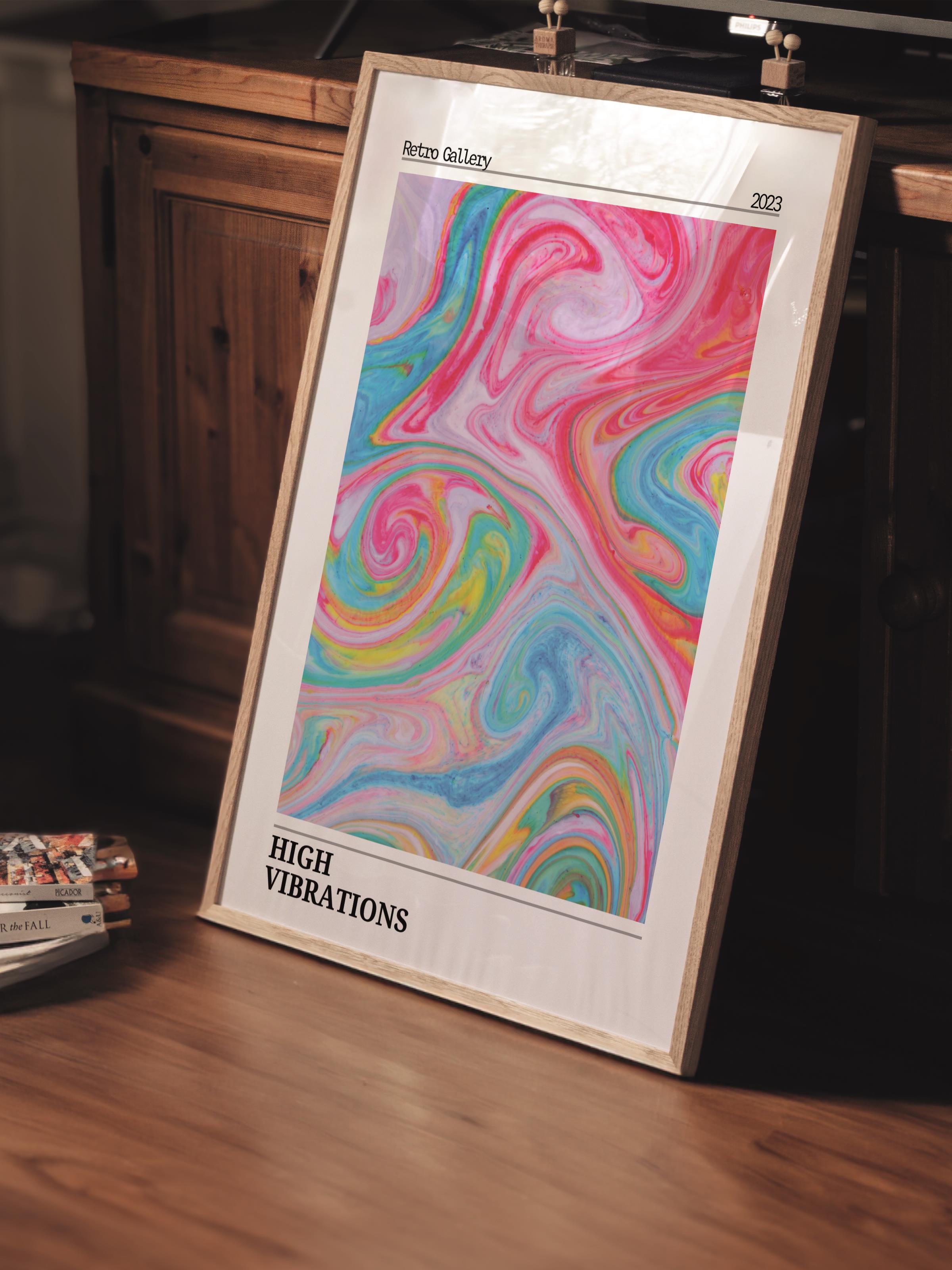 Çerçevesiz Poster, Aura Serisi NO:147 - Renkli Aura, Melek Numaraları, Renkli Poster