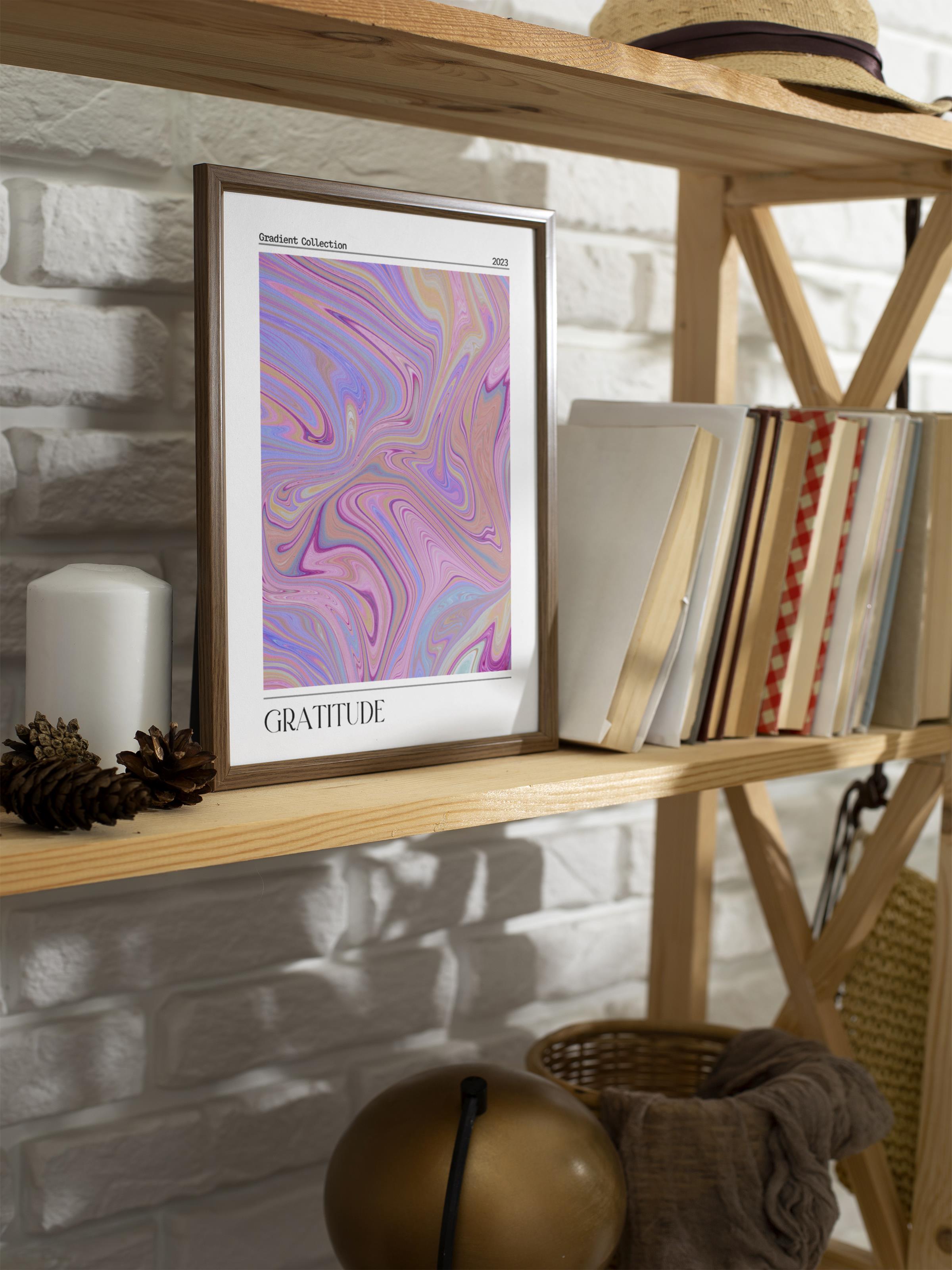 Çerçevesiz Poster, Aura Serisi NO:149 - Gratitude, Melek Numaraları, Renkli Poster