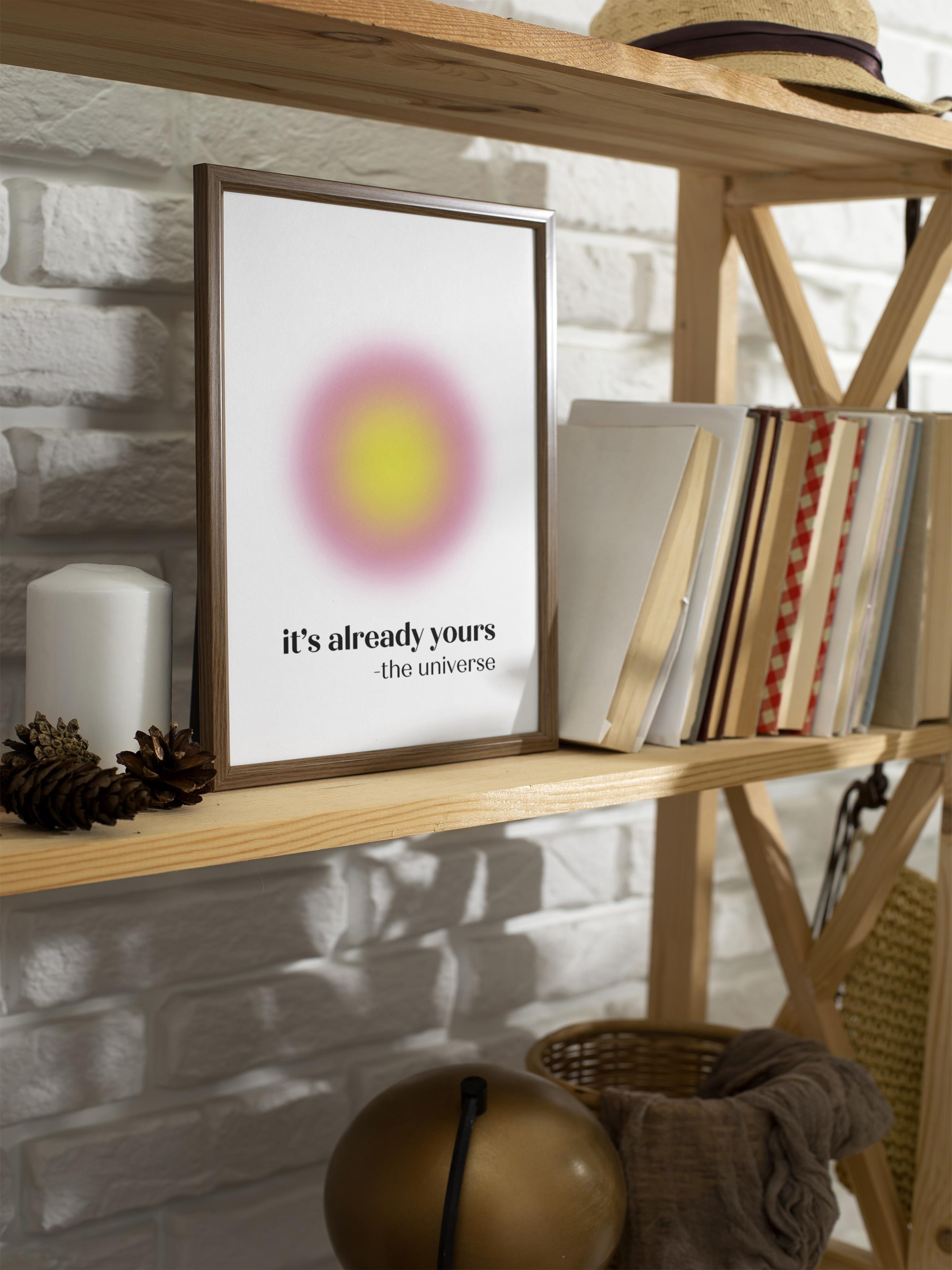 Çerçevesiz Poster, Aura Serisi NO:160 - It is Already Yours, Melek Numaraları, Renkli Poster