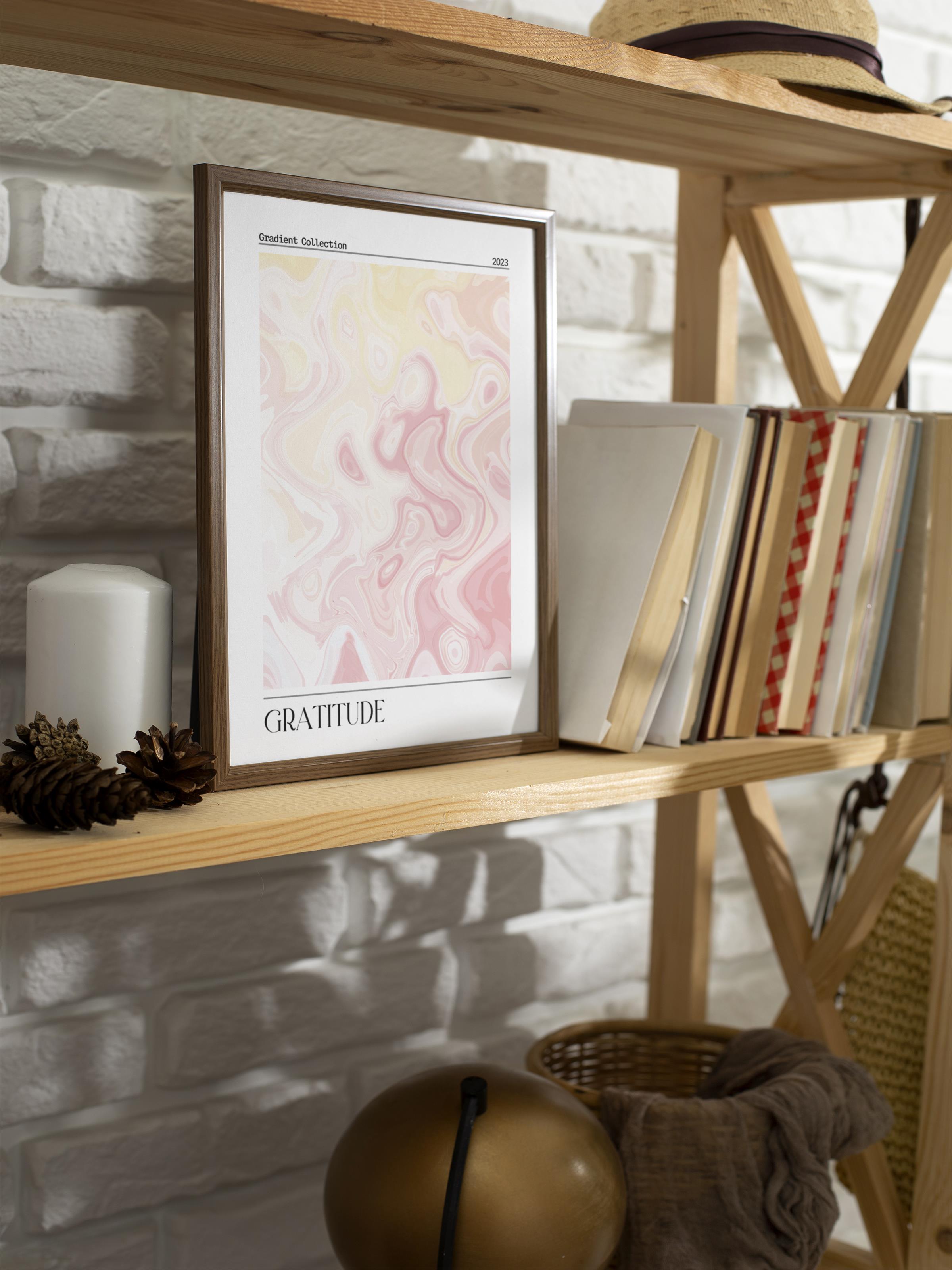 Çerçevesiz Poster, Aura Serisi NO:161 - Gratitude, Melek Numaraları, Renkli Poster