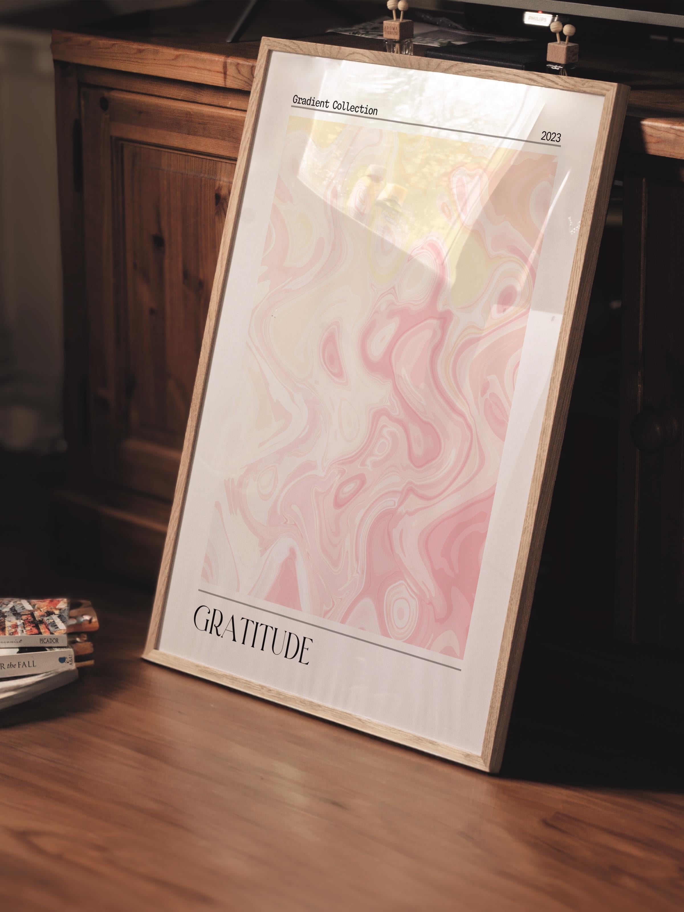 Çerçevesiz Poster, Aura Serisi NO:161 - Gratitude, Melek Numaraları, Renkli Poster