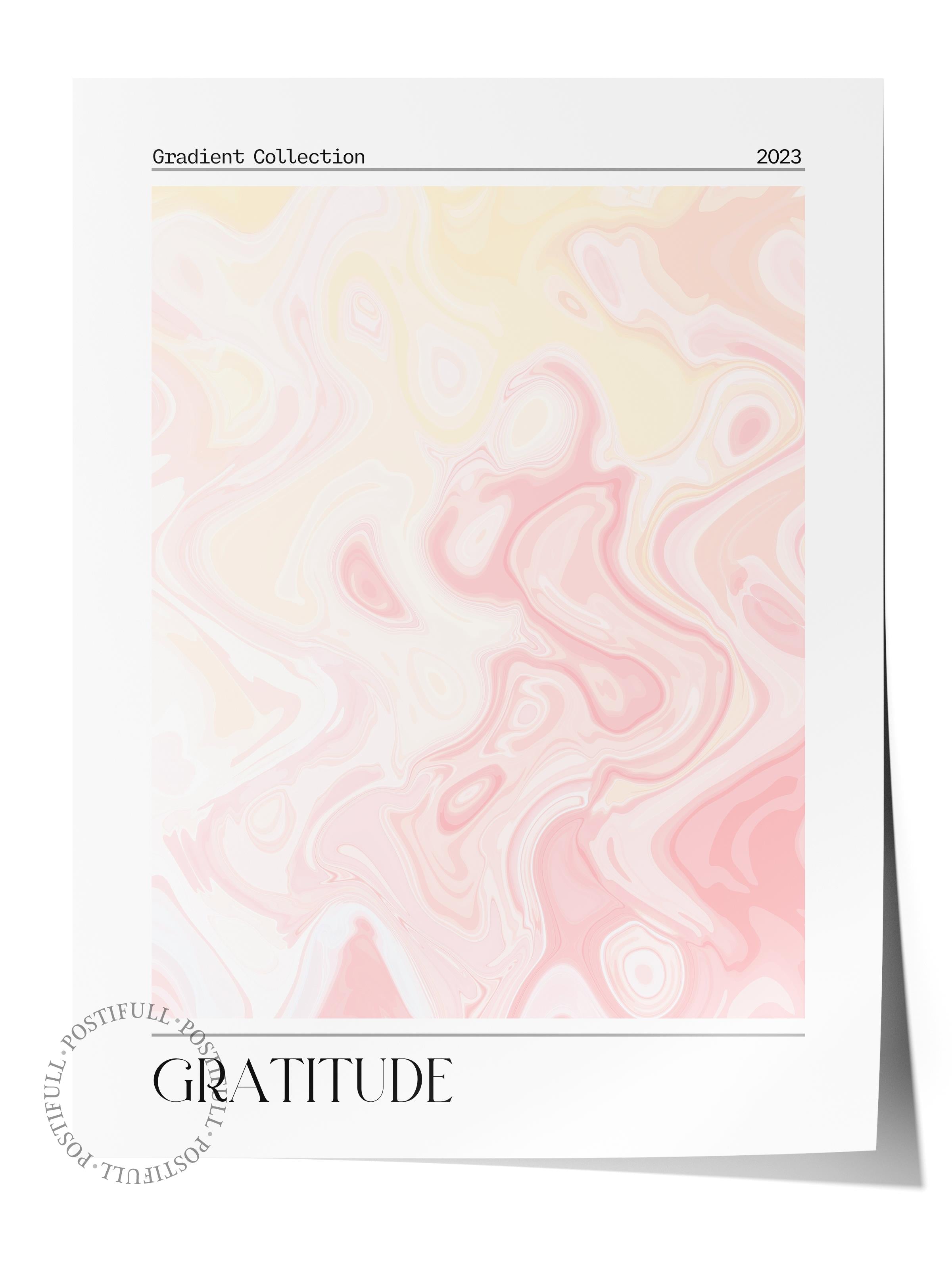 Çerçevesiz Poster, Aura Serisi NO:161 - Gratitude, Melek Numaraları, Renkli Poster