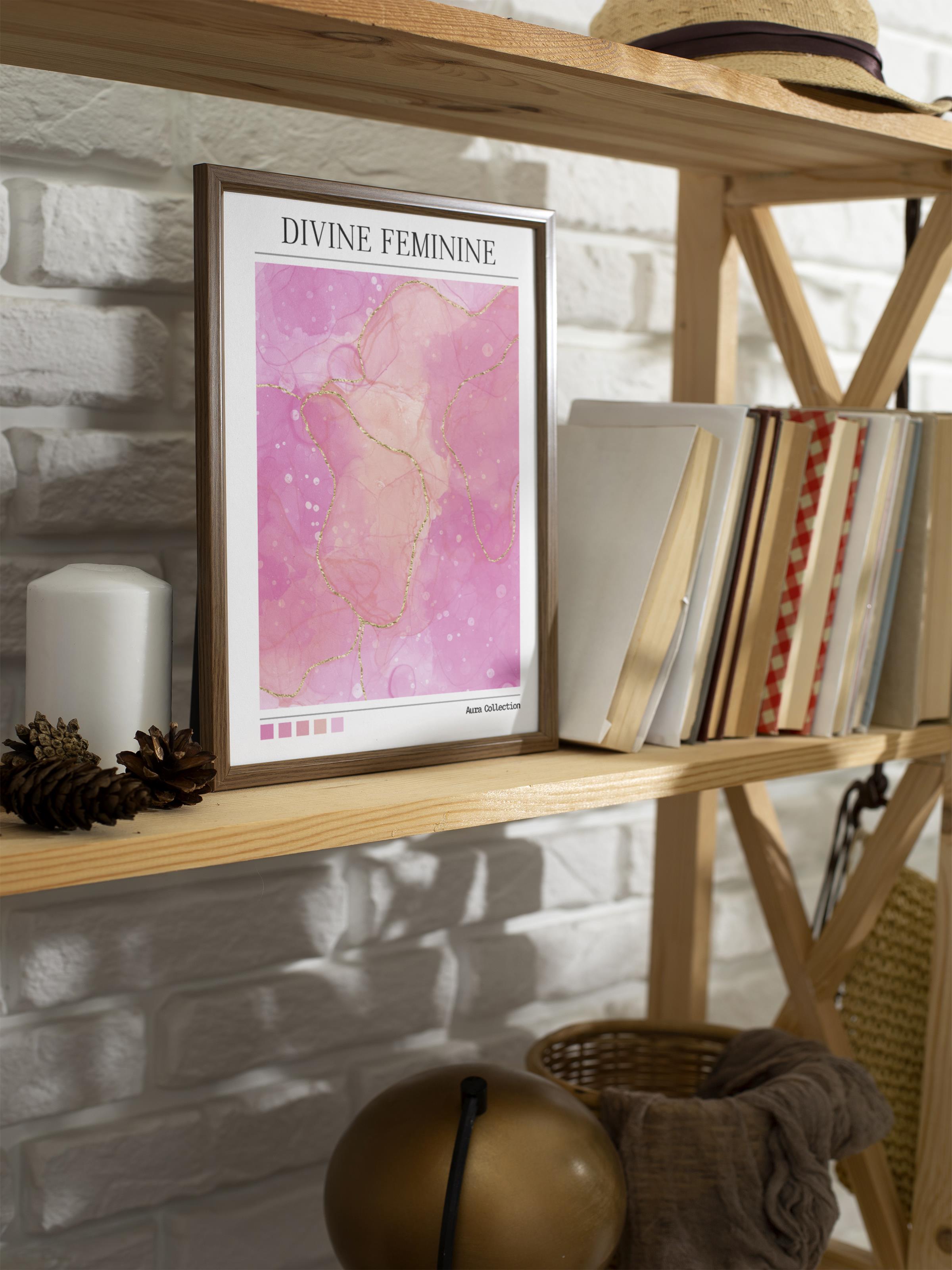 Çerçevesiz Poster, Aura Serisi NO:164 - Divine Feminine, Melek Numaraları, Renkli Poster