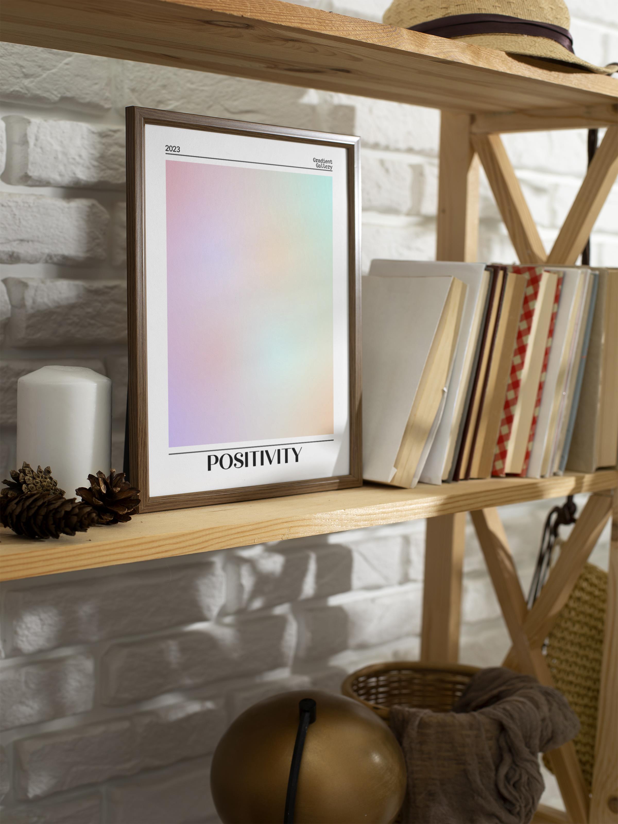 Çerçevesiz Poster, Aura Serisi NO:168 - Positivity, Melek Numaraları, Renkli Poster