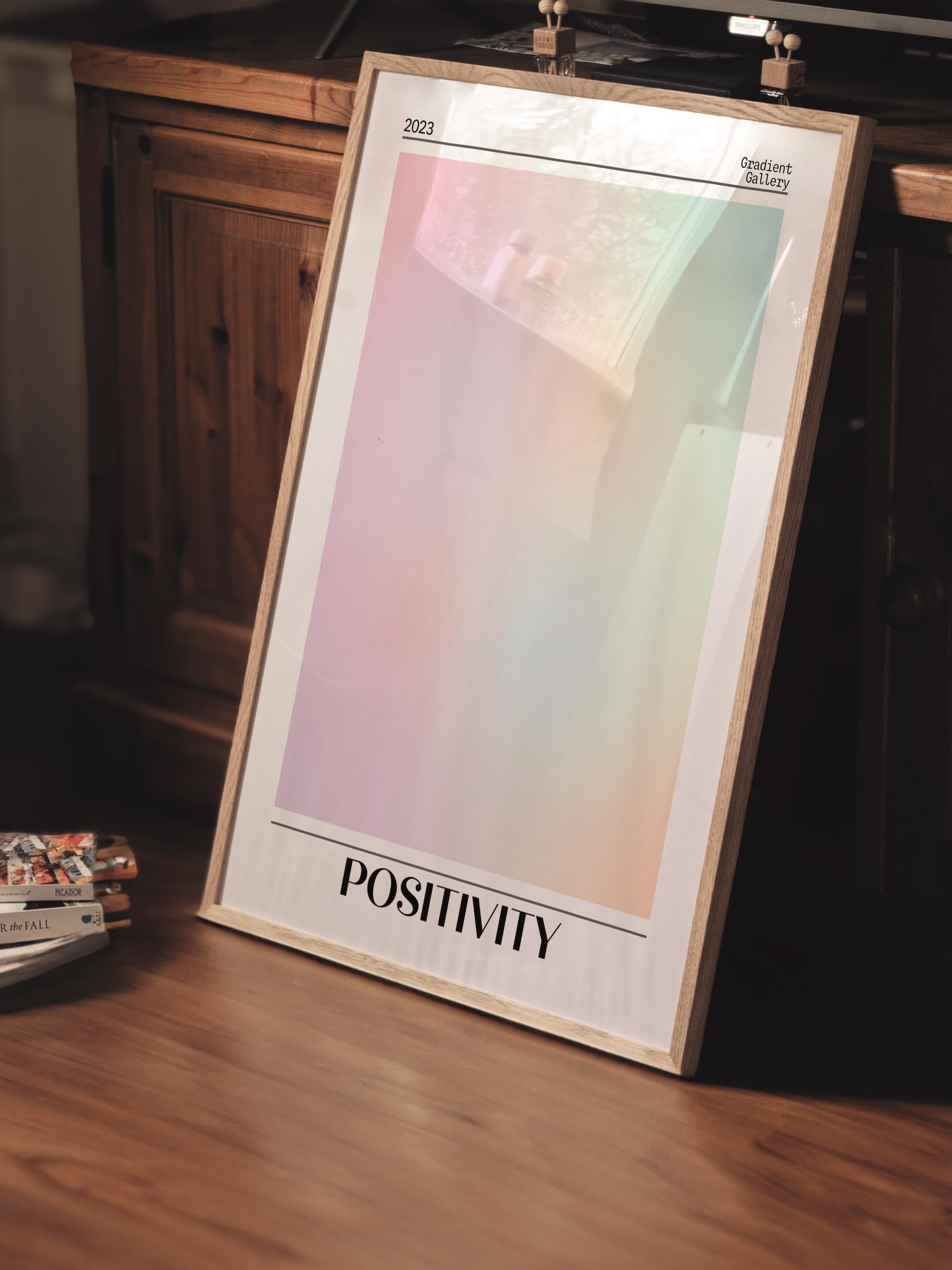 Çerçevesiz Poster, Aura Serisi NO:168 - Positivity, Melek Numaraları, Renkli Poster