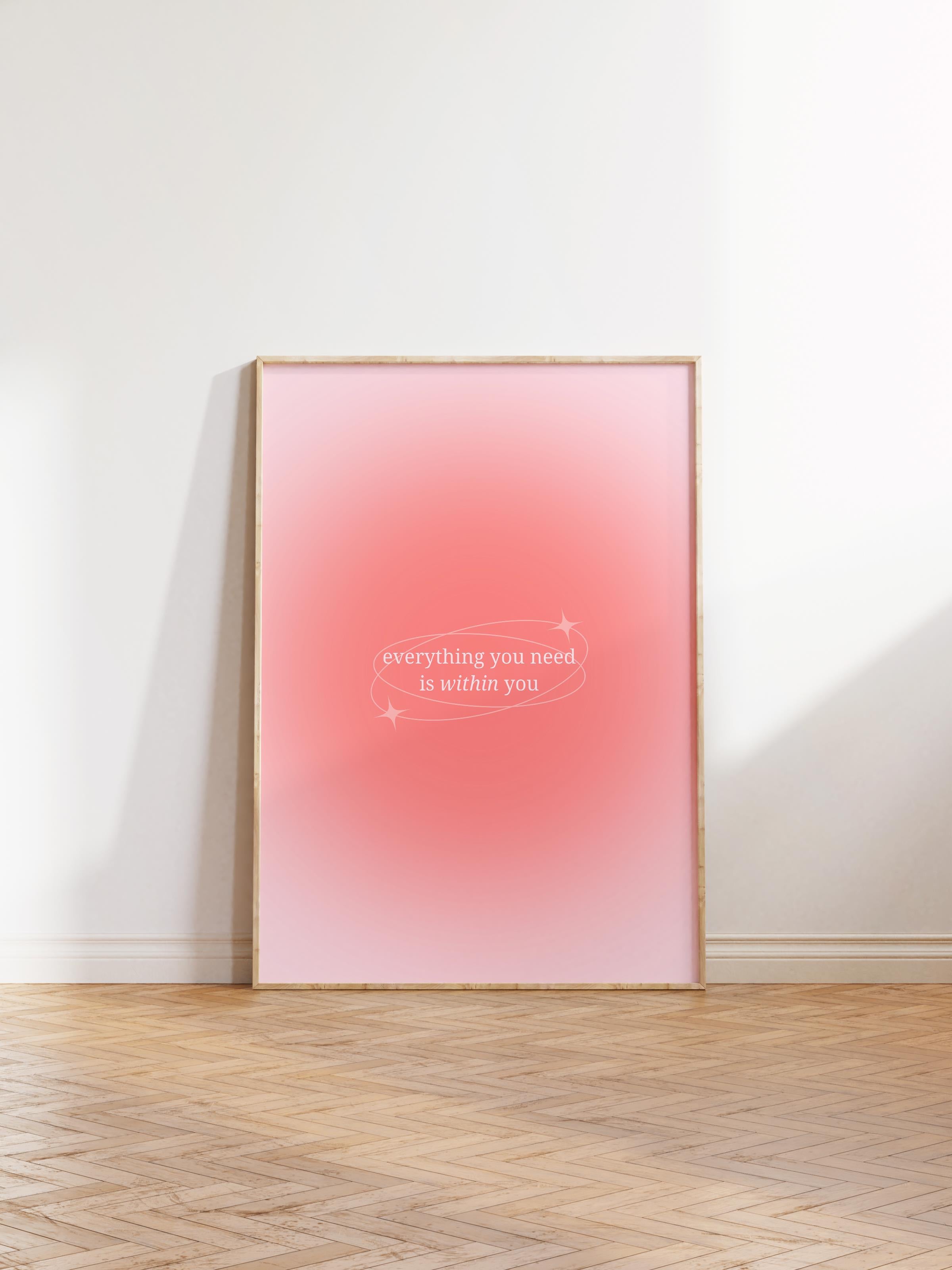 Çerçevesiz Poster, Aura Serisi NO:170 - Everything You Need is Within, Melek Numaraları