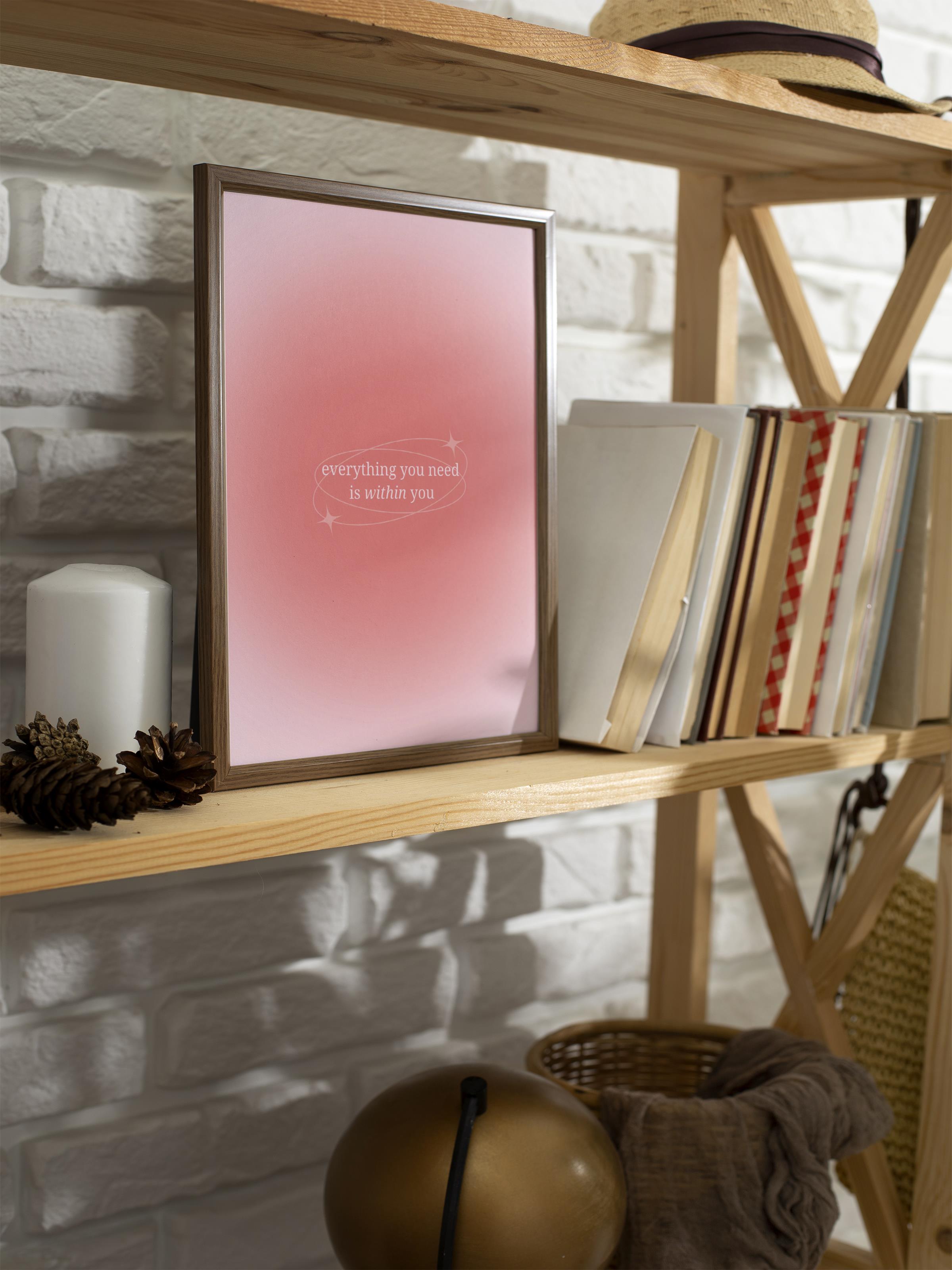 Çerçevesiz Poster, Aura Serisi NO:170 - Everything You Need is Within, Melek Numaraları