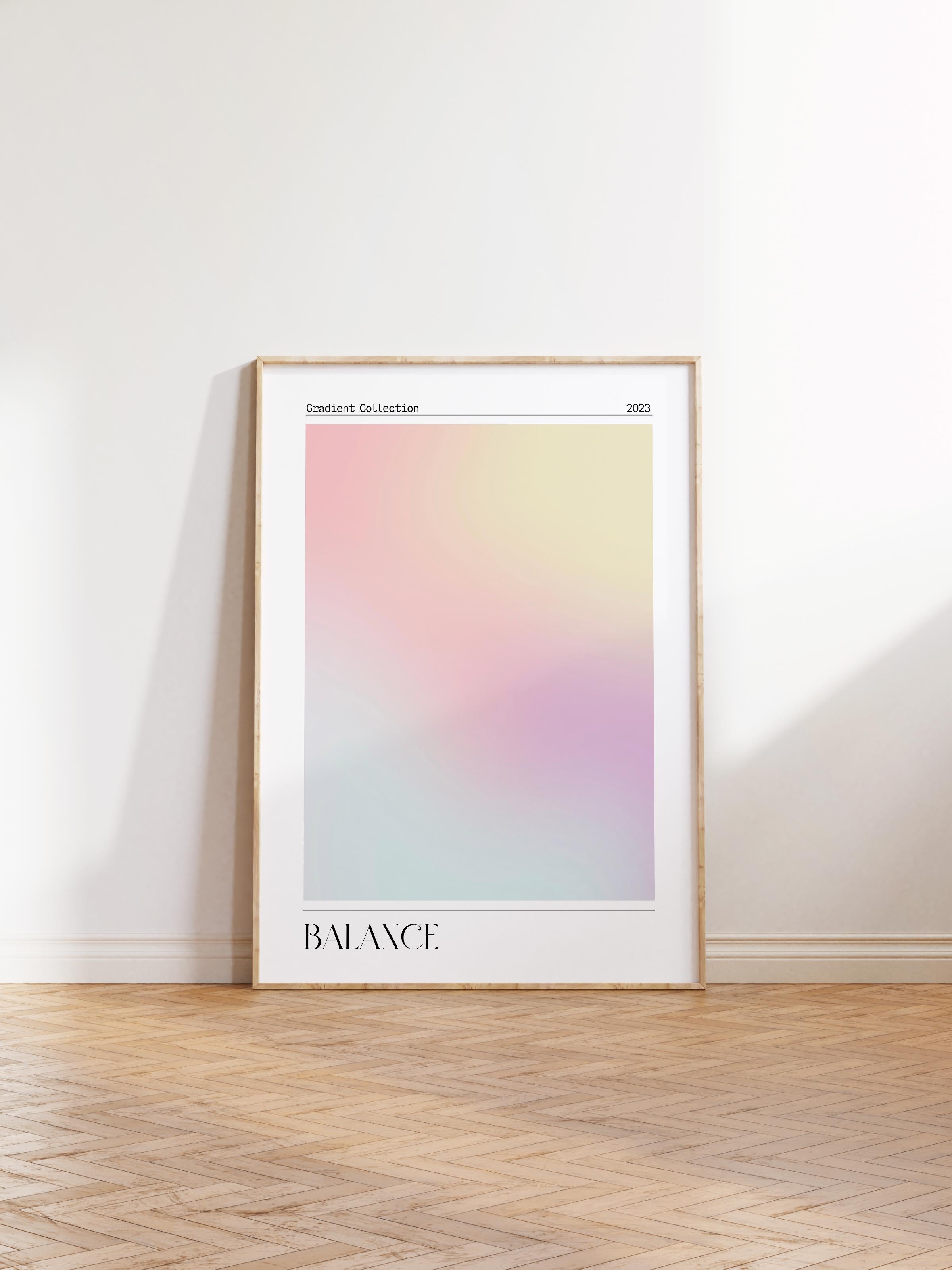 Çerçevesiz Poster, Aura Serisi NO:18 - Balance, Melek Numaraları, Renkli Poster, Sanat Kağıdı