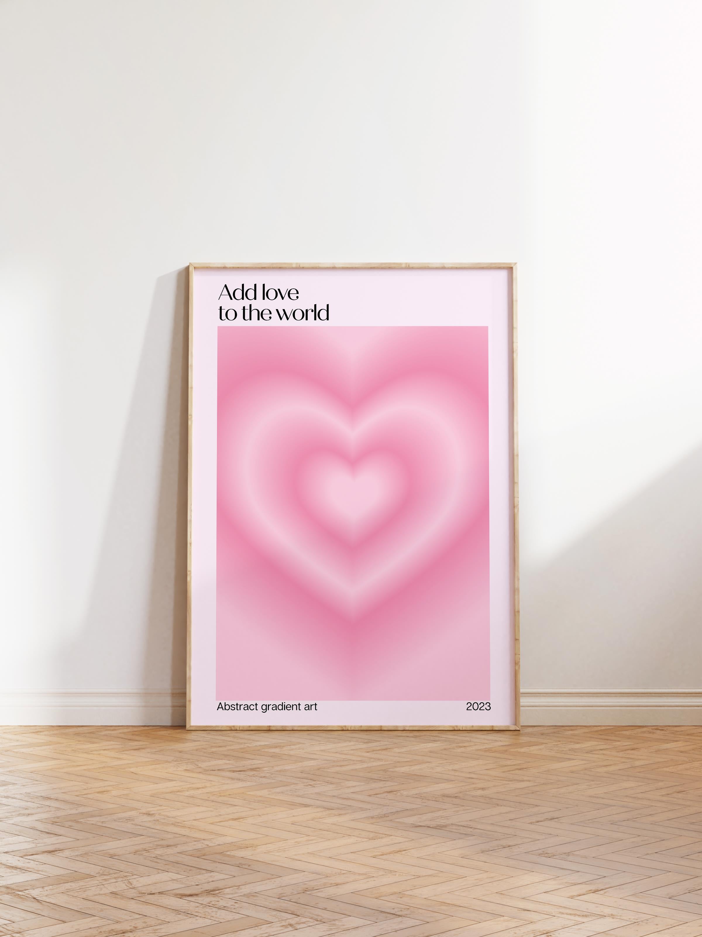 Çerçevesiz Poster, Aura Serisi NO:180 - Pembe Aura, Melek Numaraları, Renkli Poster