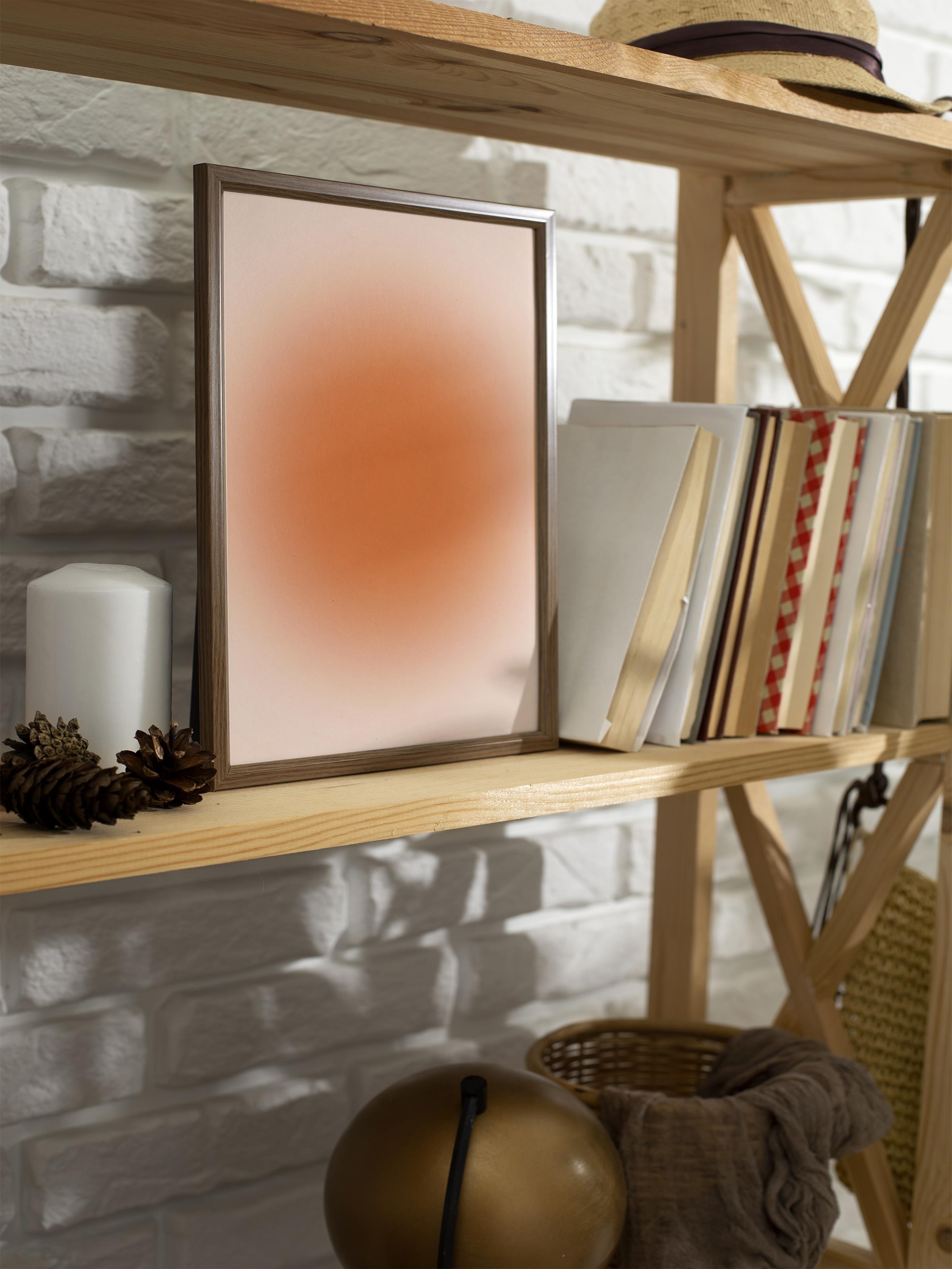 Çerçevesiz Poster, Aura Serisi NO:181 - Turuncu Aura, Melek Numaraları, Renkli Poster