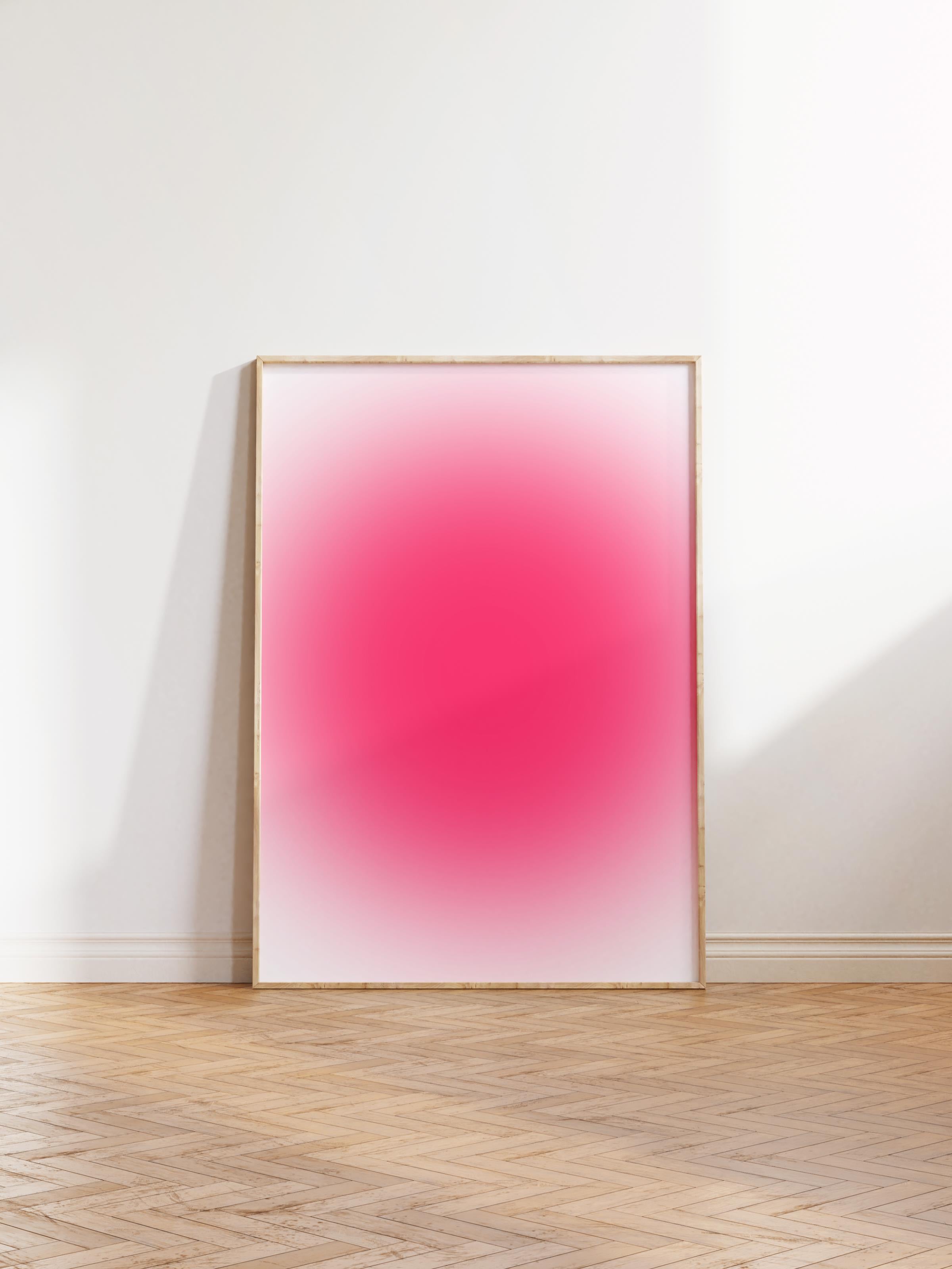 Çerçevesiz Poster, Aura Serisi NO:182 - Pembe Aura, Melek Numaraları, Renkli Poster