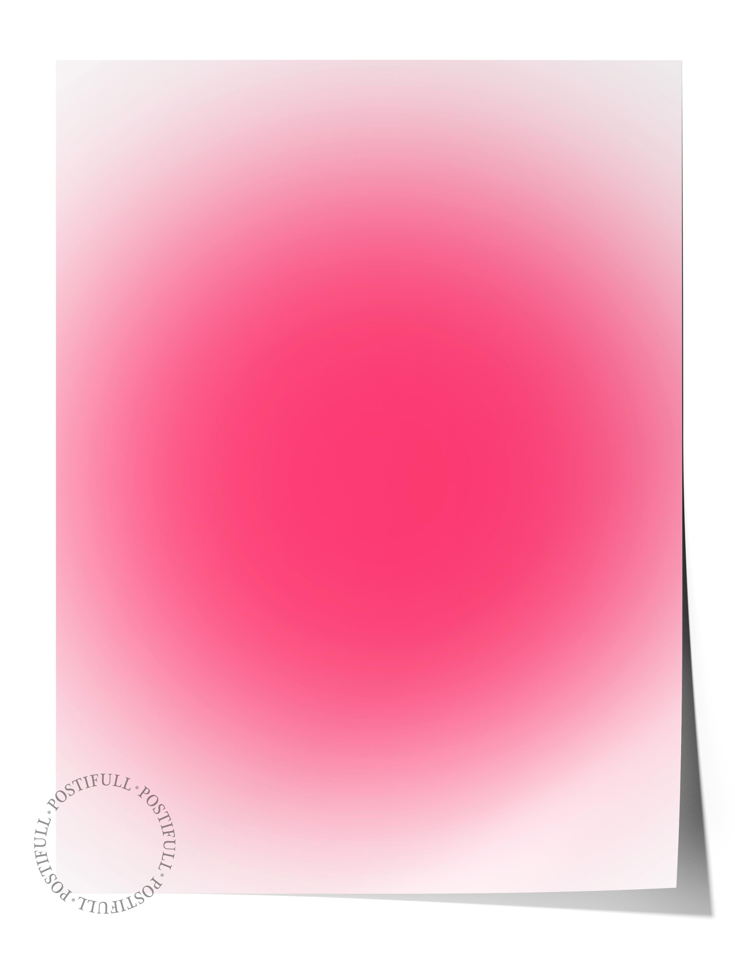 Çerçevesiz Poster, Aura Serisi NO:182 - Pembe Aura, Melek Numaraları, Renkli Poster