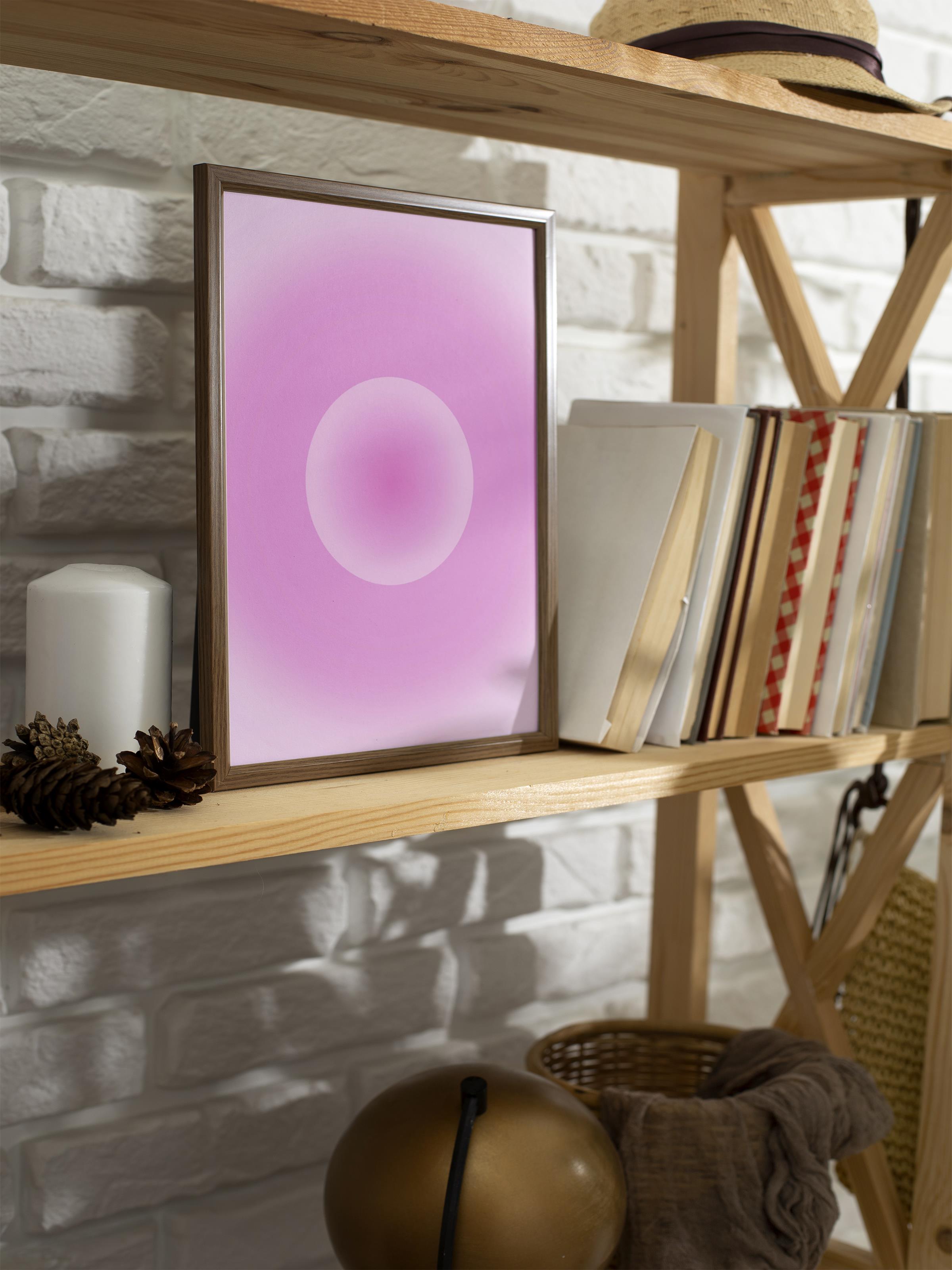 Çerçevesiz Poster, Aura Serisi NO:183 - Açık Pembe Aura, Melek Numaraları, Renkli Poster