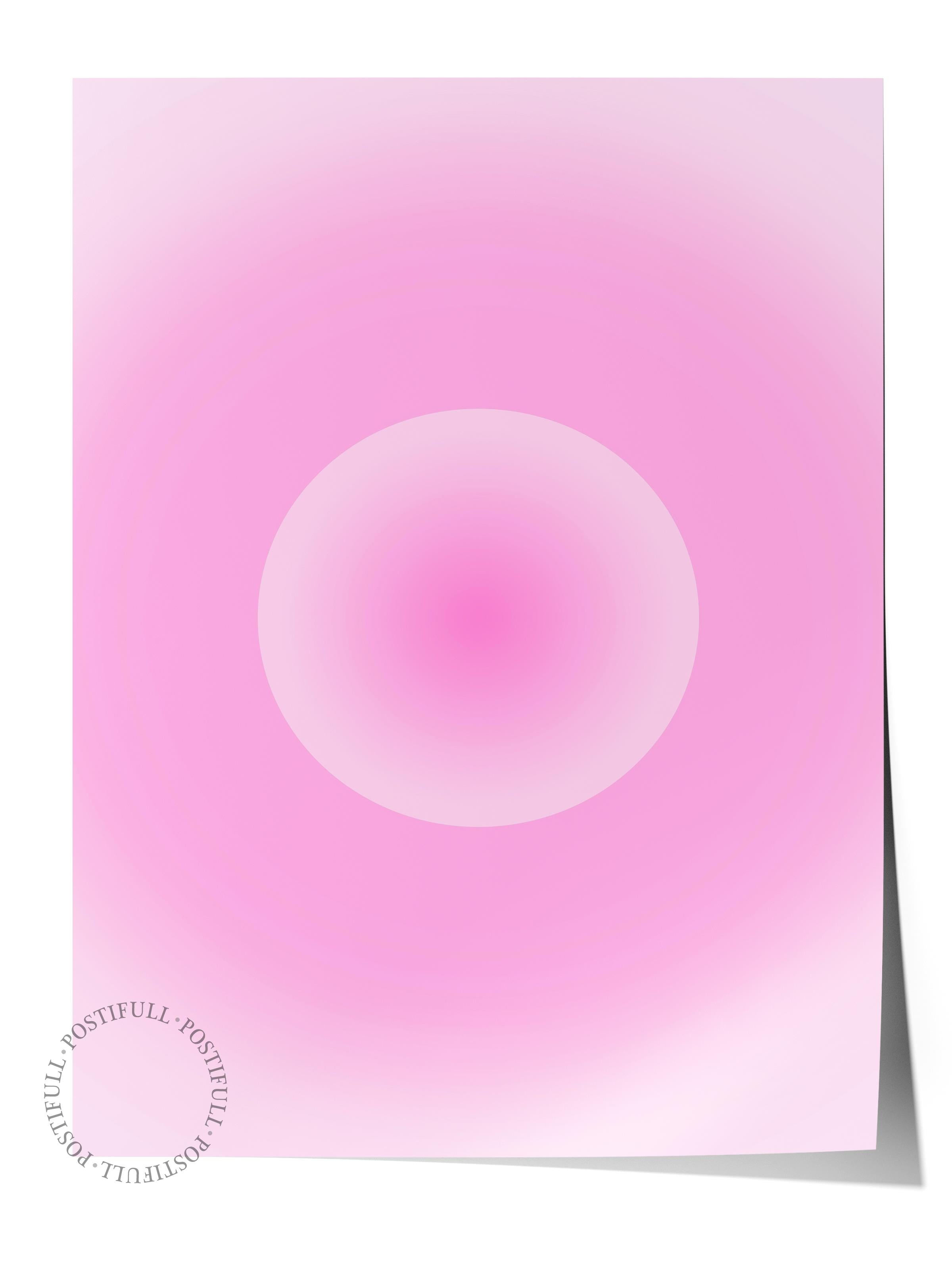 Çerçevesiz Poster, Aura Serisi NO:183 - Açık Pembe Aura, Melek Numaraları, Renkli Poster