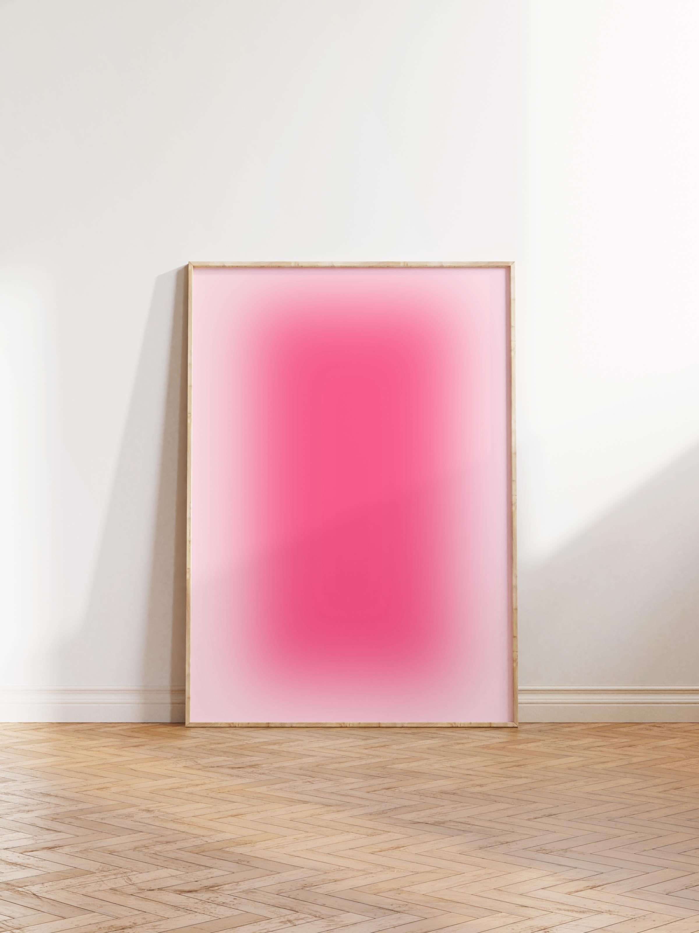 Çerçevesiz Poster, Aura Serisi NO:184 - Pembe Aura, Melek Numaraları, Renkli Poster