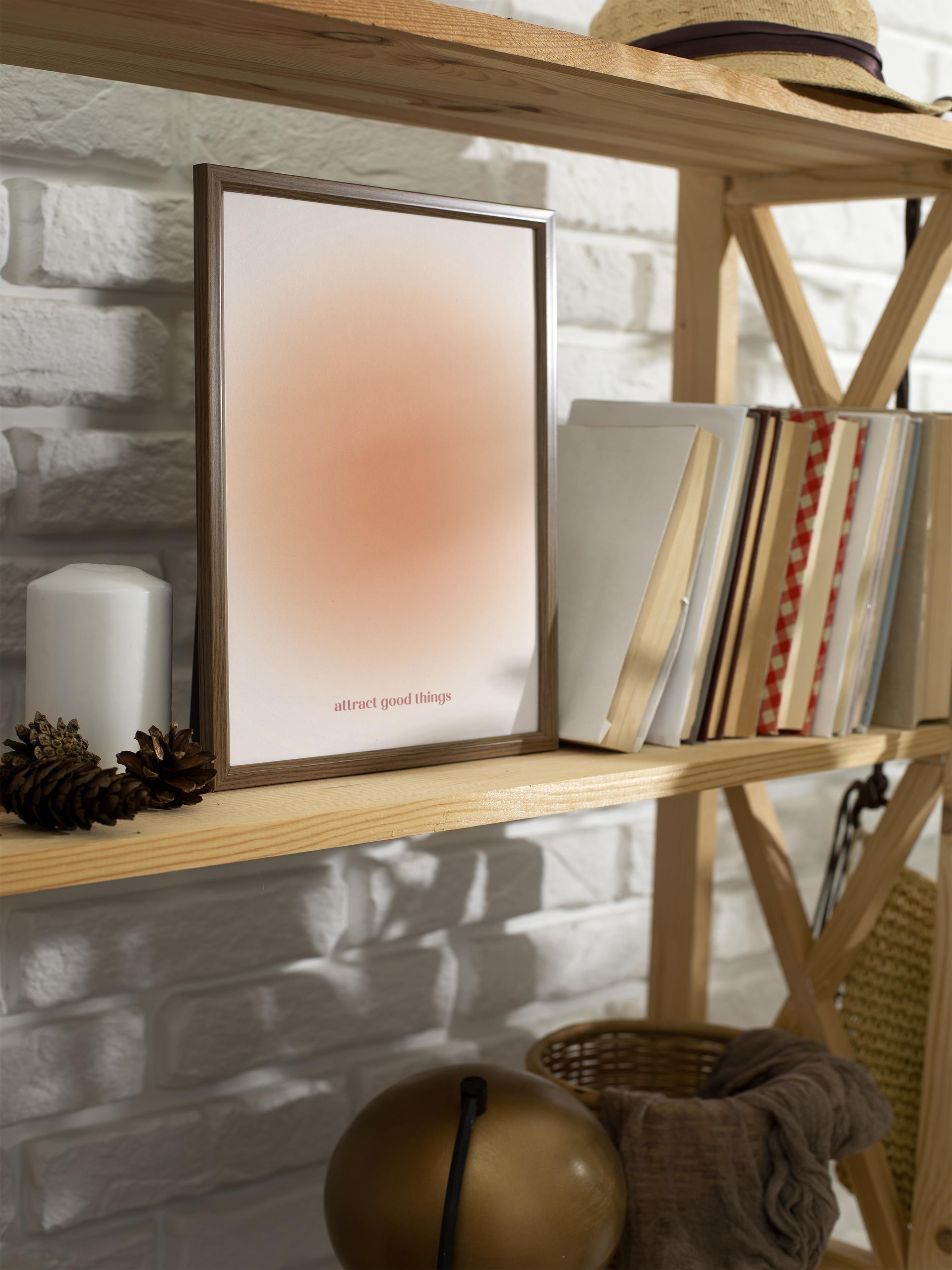 Çerçevesiz Poster, Aura Serisi NO:187 - Turuncu Aura, Melek Numaraları, Renkli Poster