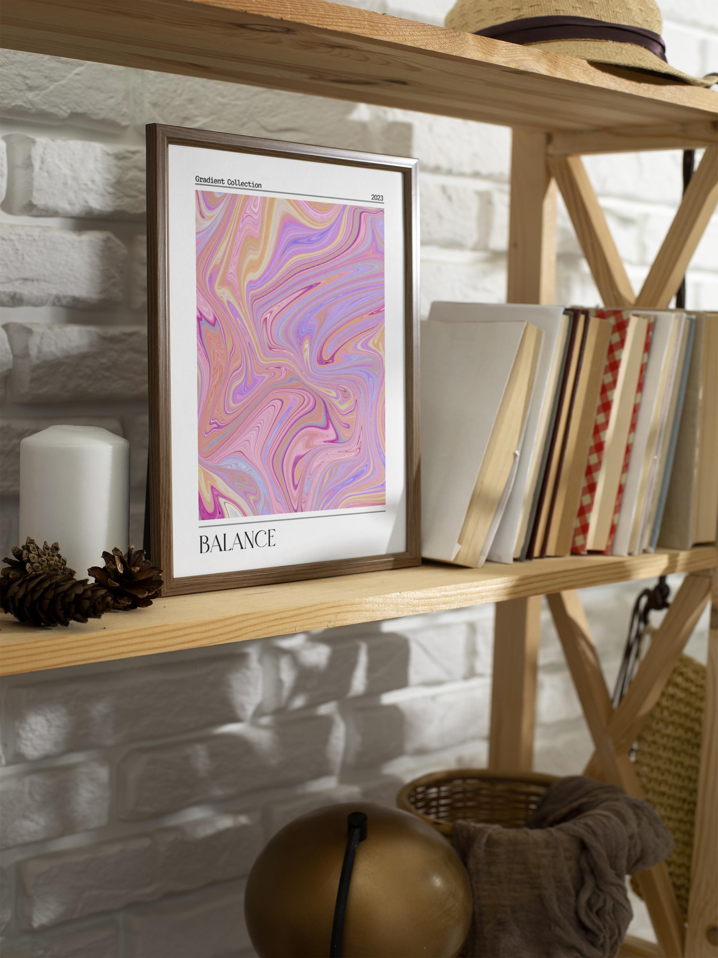 Çerçevesiz Poster, Aura Serisi NO:191 - Balance Renkli, Melek Numaraları, Renkli Poster