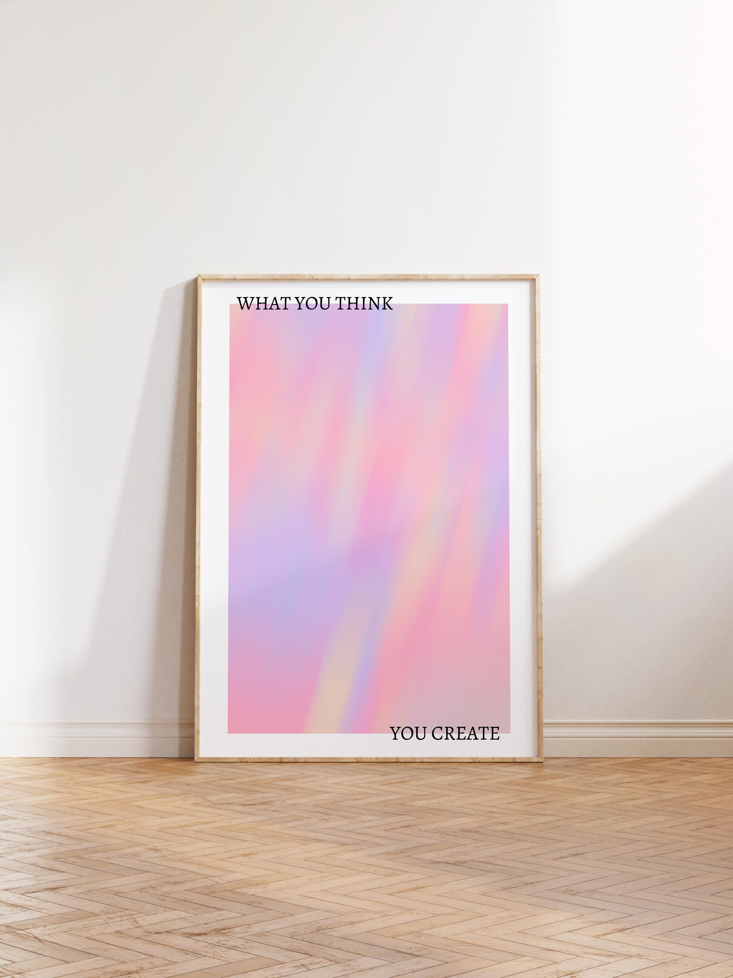 Çerçevesiz Poster, Aura Serisi NO:195 - Karışık Renkli, Melek Numaraları, Renkli Poster