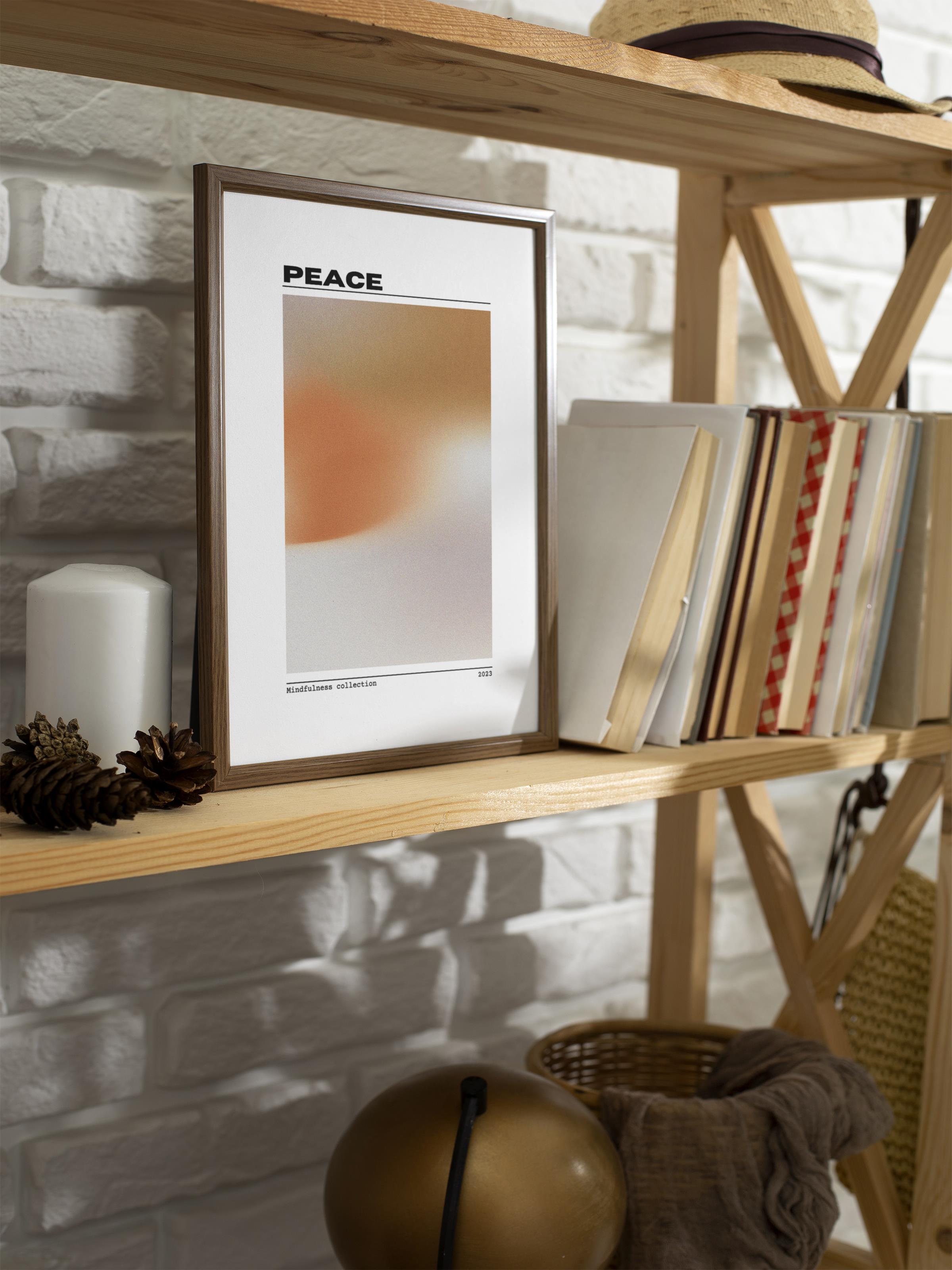 Çerçevesiz Poster, Aura Serisi NO:196 - Peace Sarı, Melek Numaraları, Renkli Poster