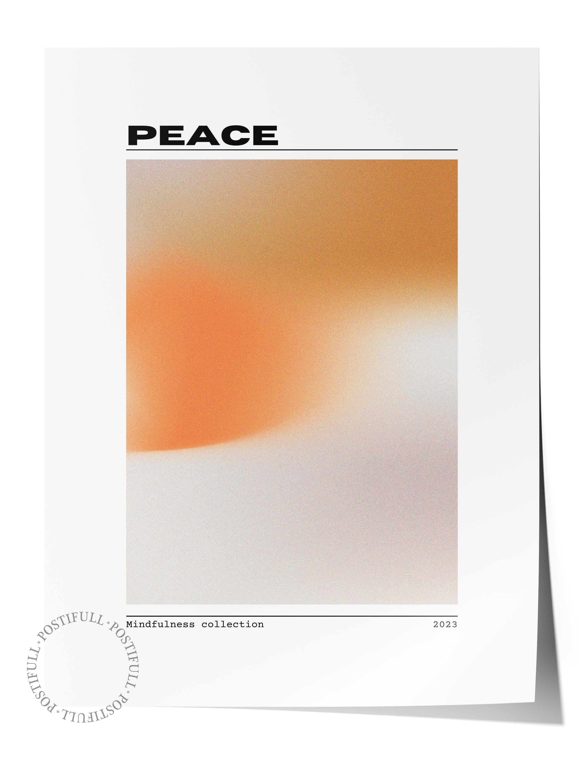 Çerçevesiz Poster, Aura Serisi NO:196 - Peace Sarı, Melek Numaraları, Renkli Poster