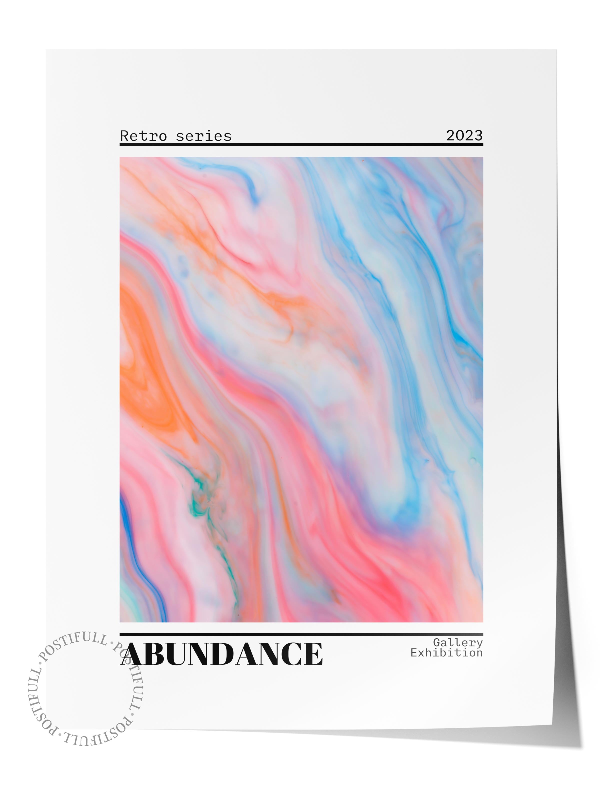 Çerçevesiz Poster, Aura Serisi NO:199 - Abudance, Melek Numaraları, Renkli Poster