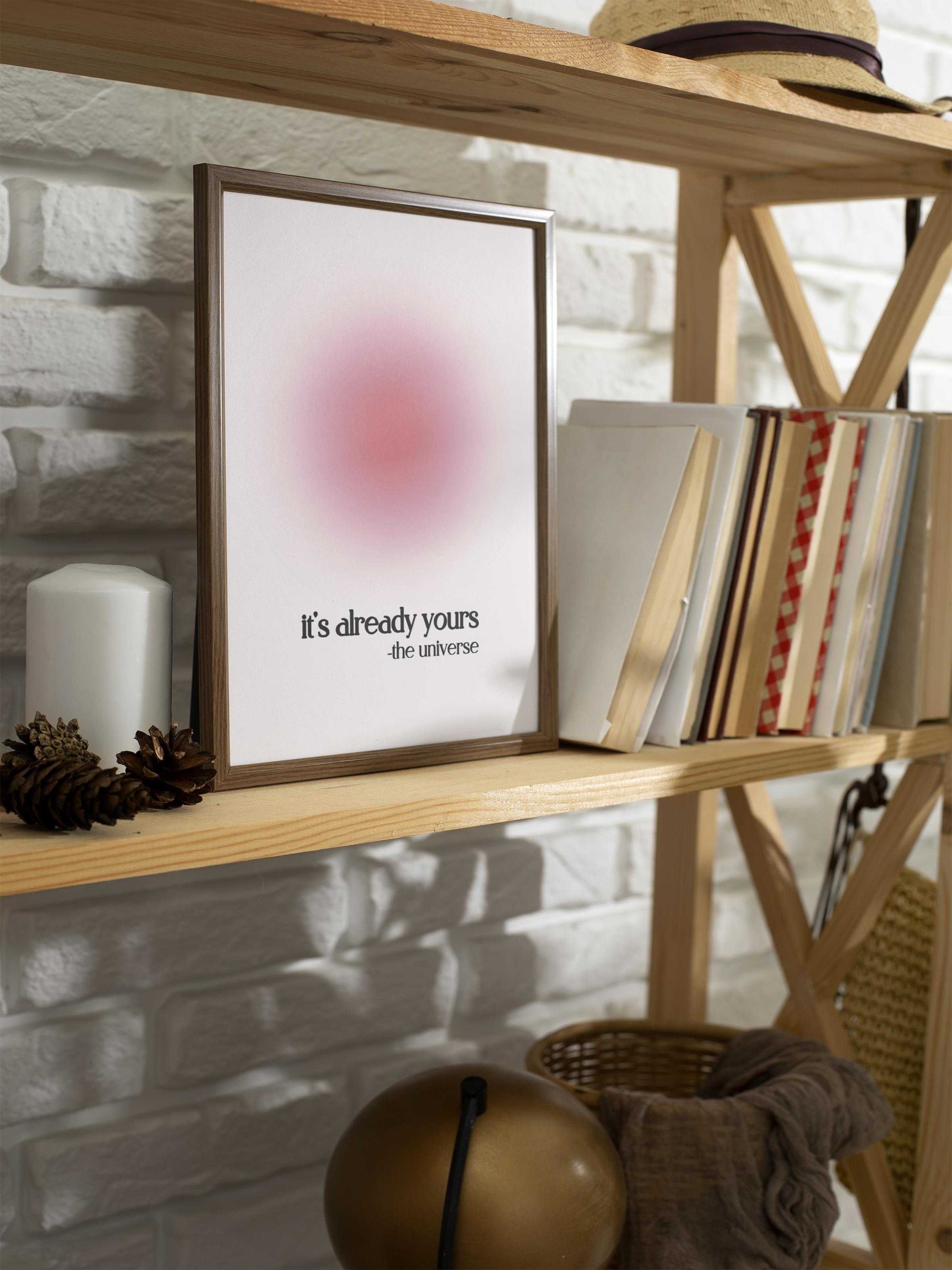 Çerçevesiz Poster, Aura Serisi NO:200 - It is Already Yours, Melek Numaraları, Renkli Poster