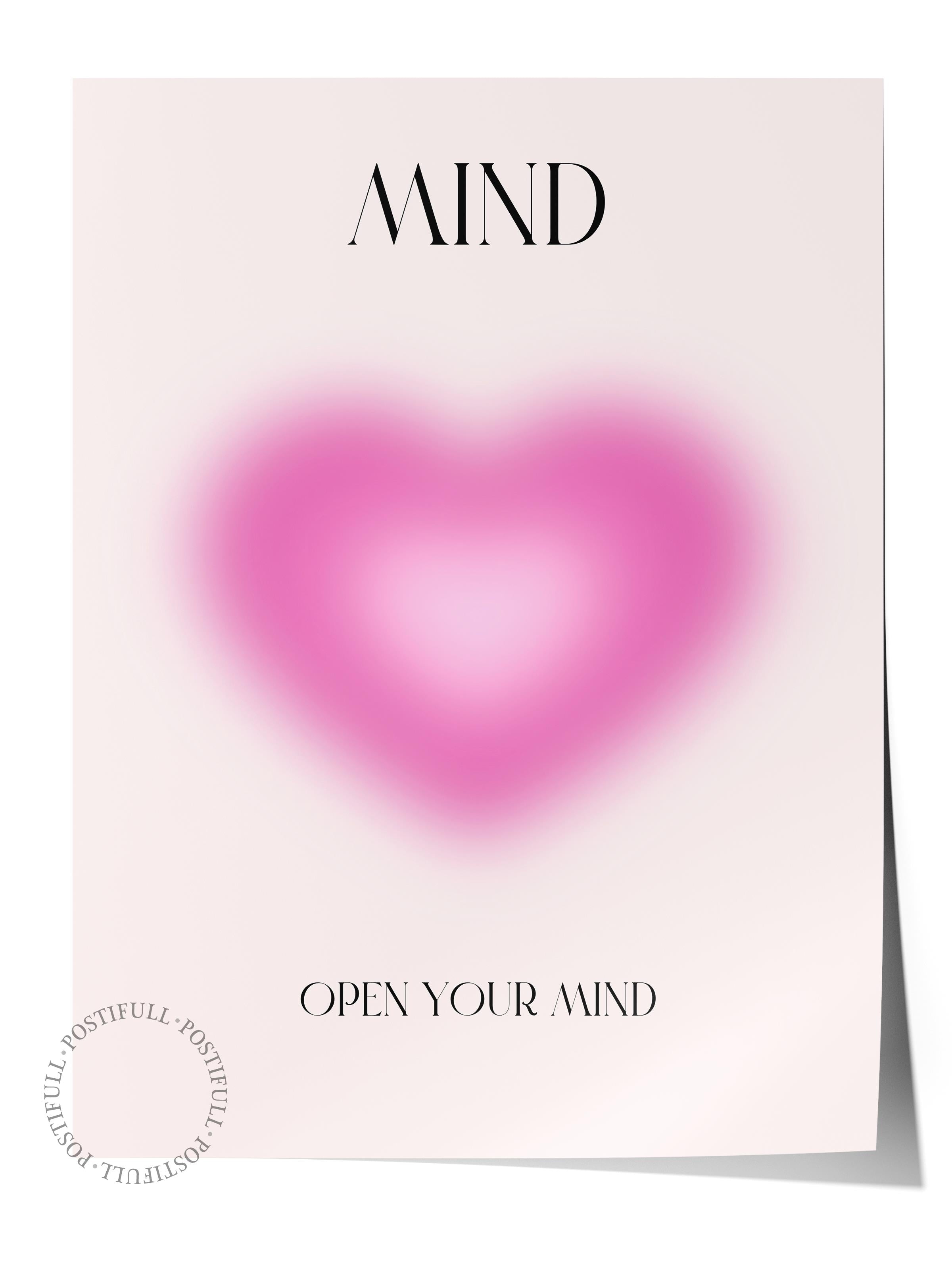 Çerçevesiz Poster, Aura Serisi NO:201 - Mind, Melek Numaraları, Renkli Poster