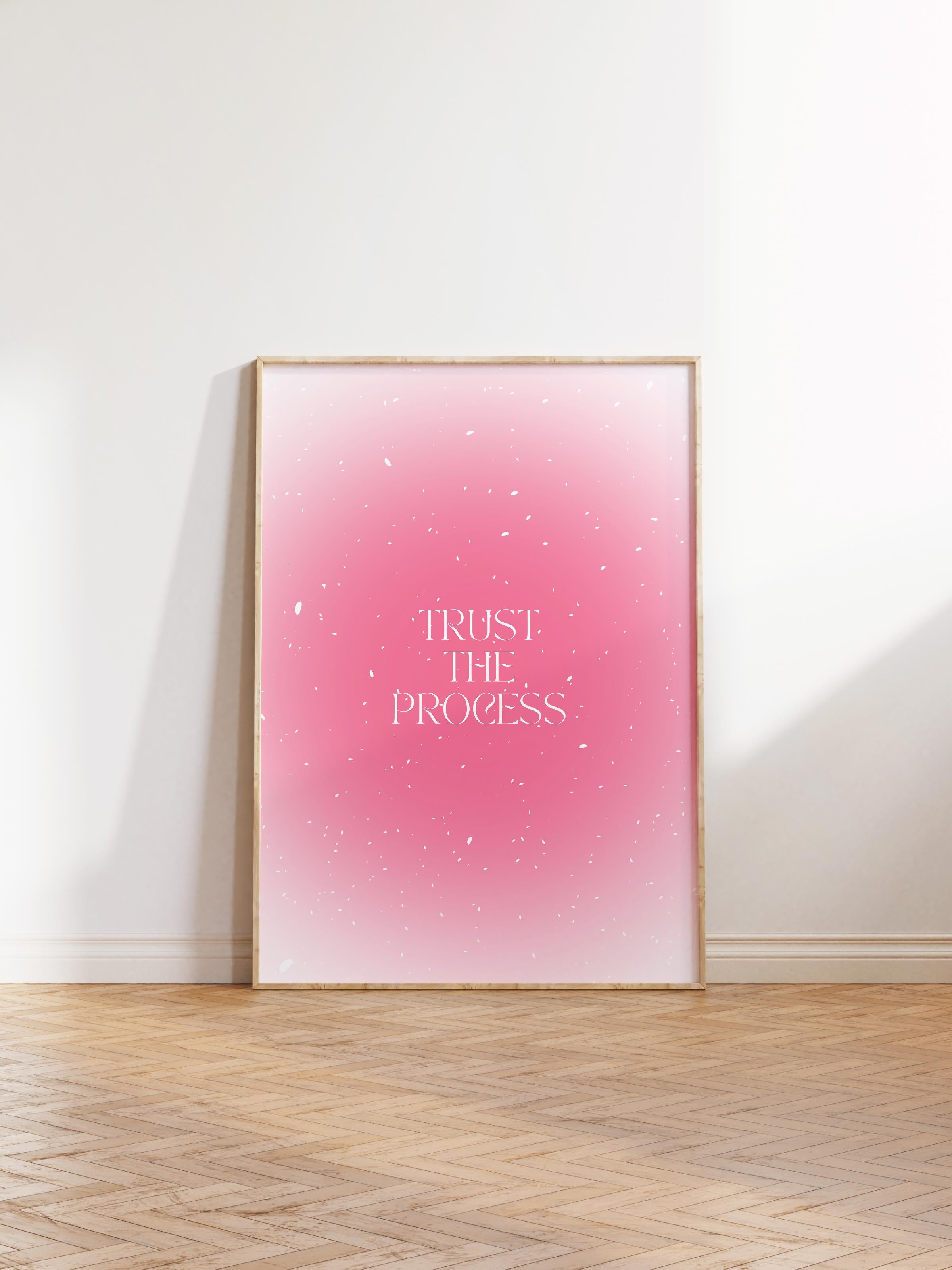 Çerçevesiz Poster, Aura Serisi NO:203 - Trust The Process, Melek Numaraları, Renkli Poster