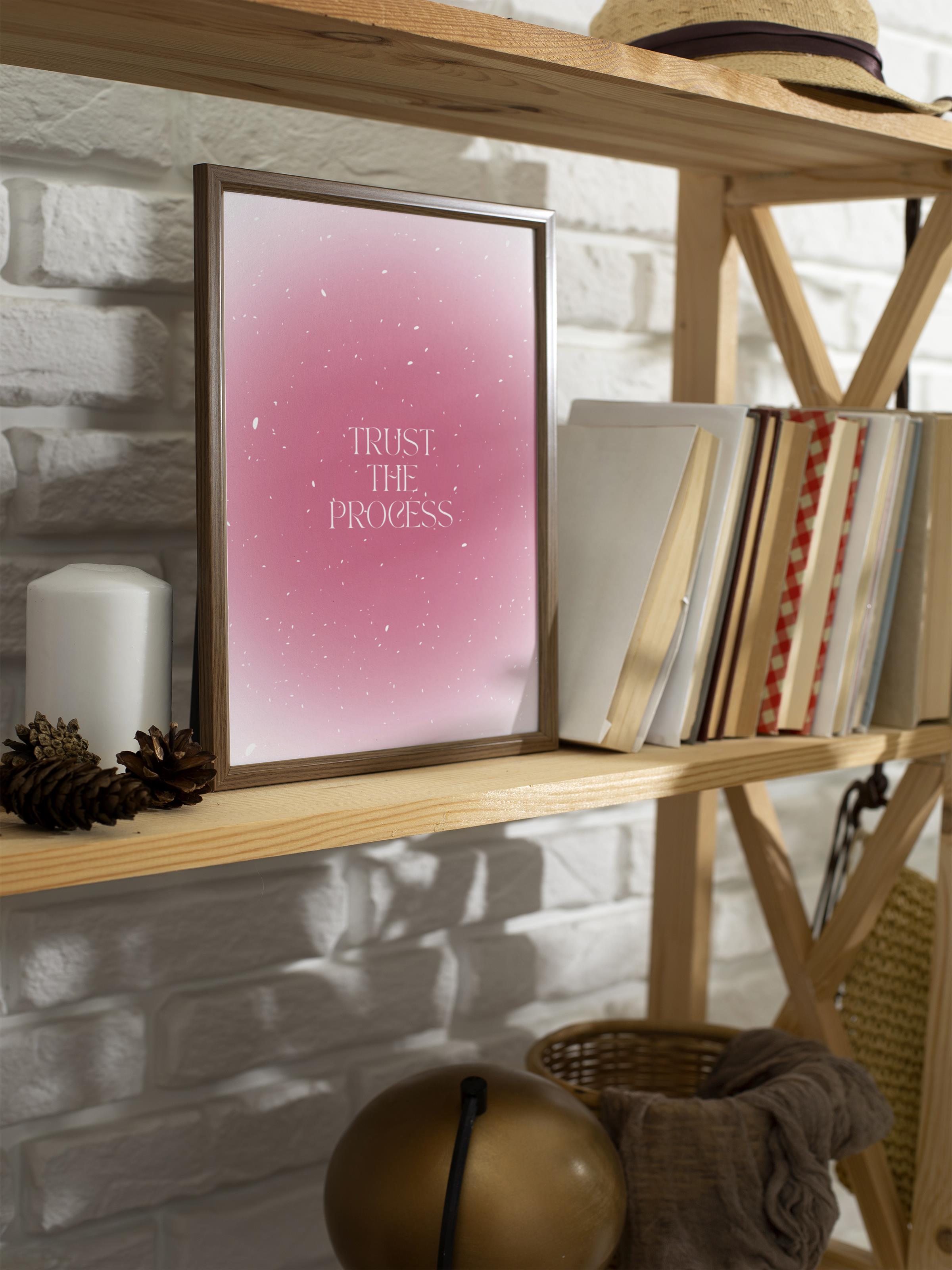 Çerçevesiz Poster, Aura Serisi NO:203 - Trust The Process, Melek Numaraları, Renkli Poster