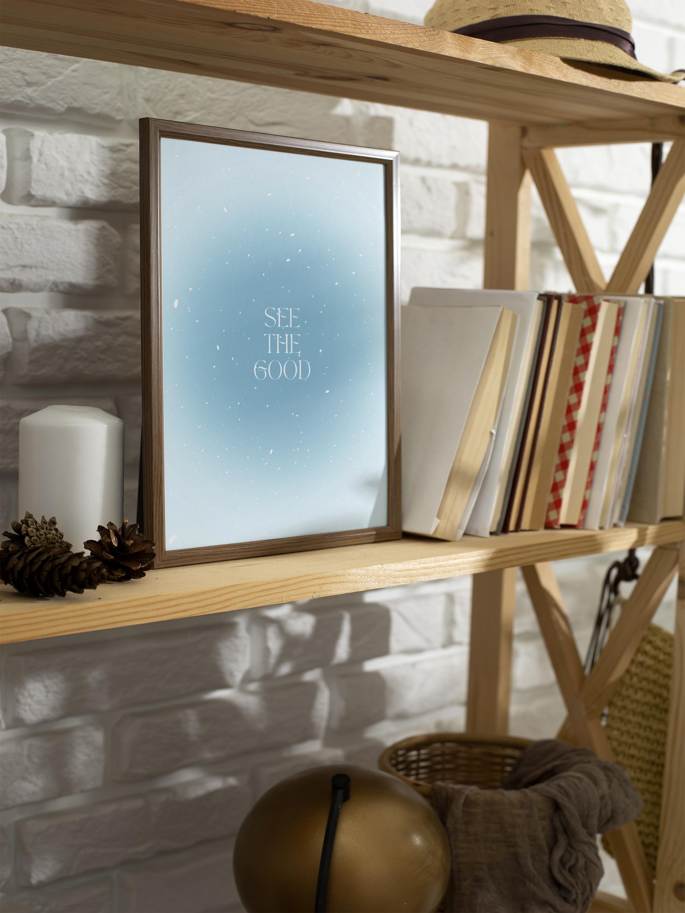 Çerçevesiz Poster, Aura Serisi NO:204 - She The Good, Melek Numaraları, Renkli Poster