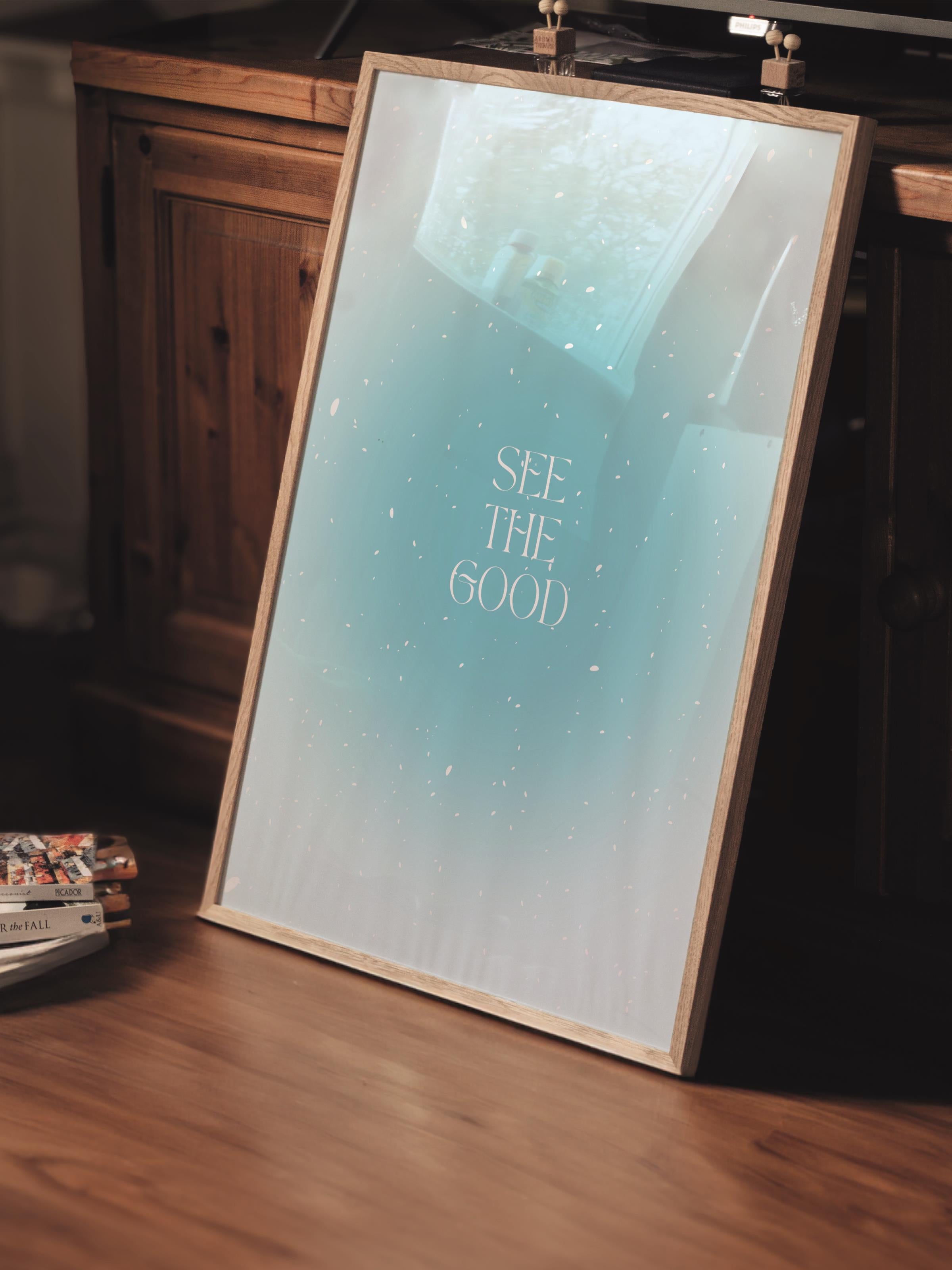 Çerçevesiz Poster, Aura Serisi NO:204 - She The Good, Melek Numaraları, Renkli Poster