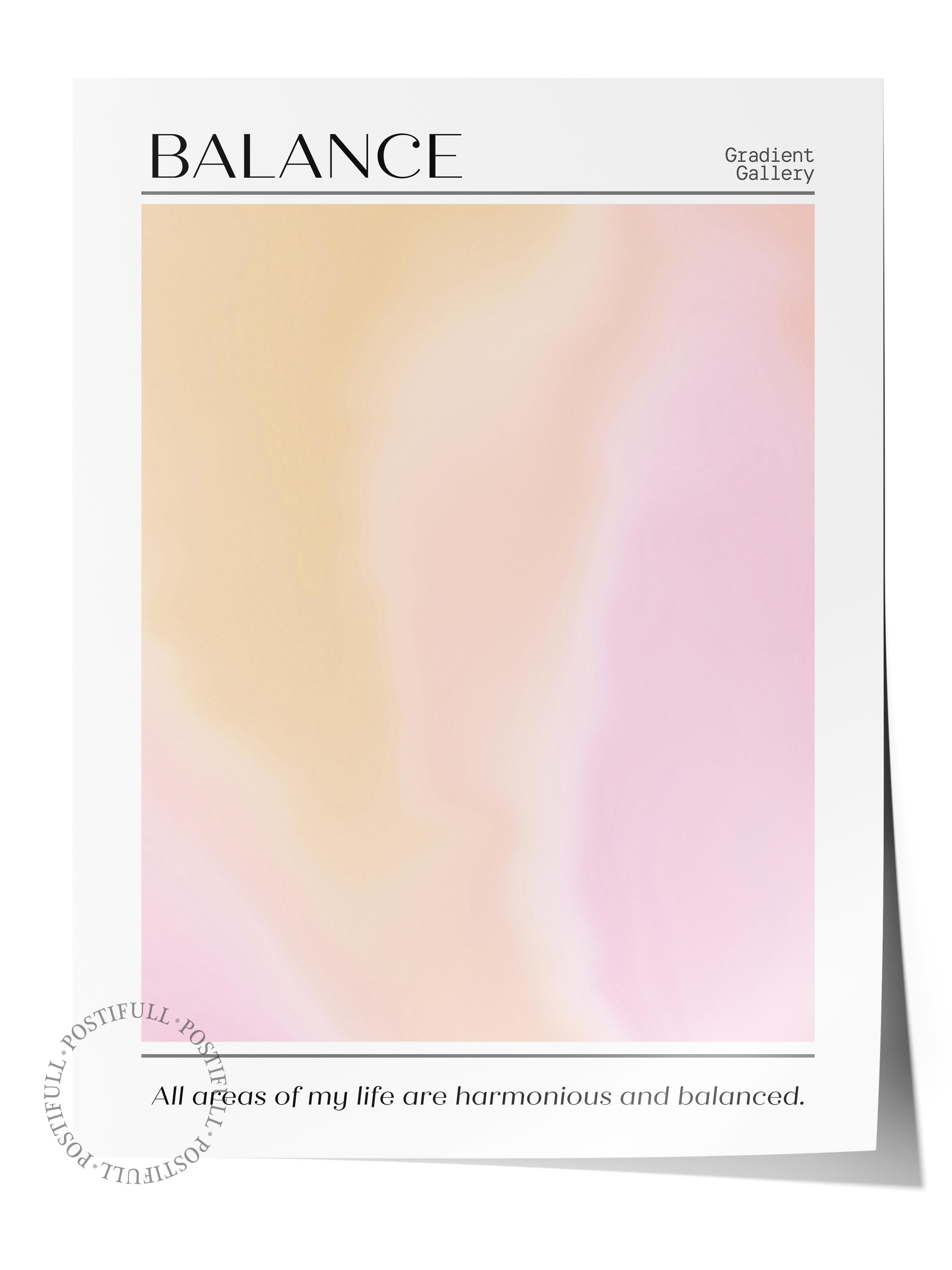 Çerçevesiz Poster, Aura Serisi NO:208 - Balance, Melek Numaraları, Renkli Poster