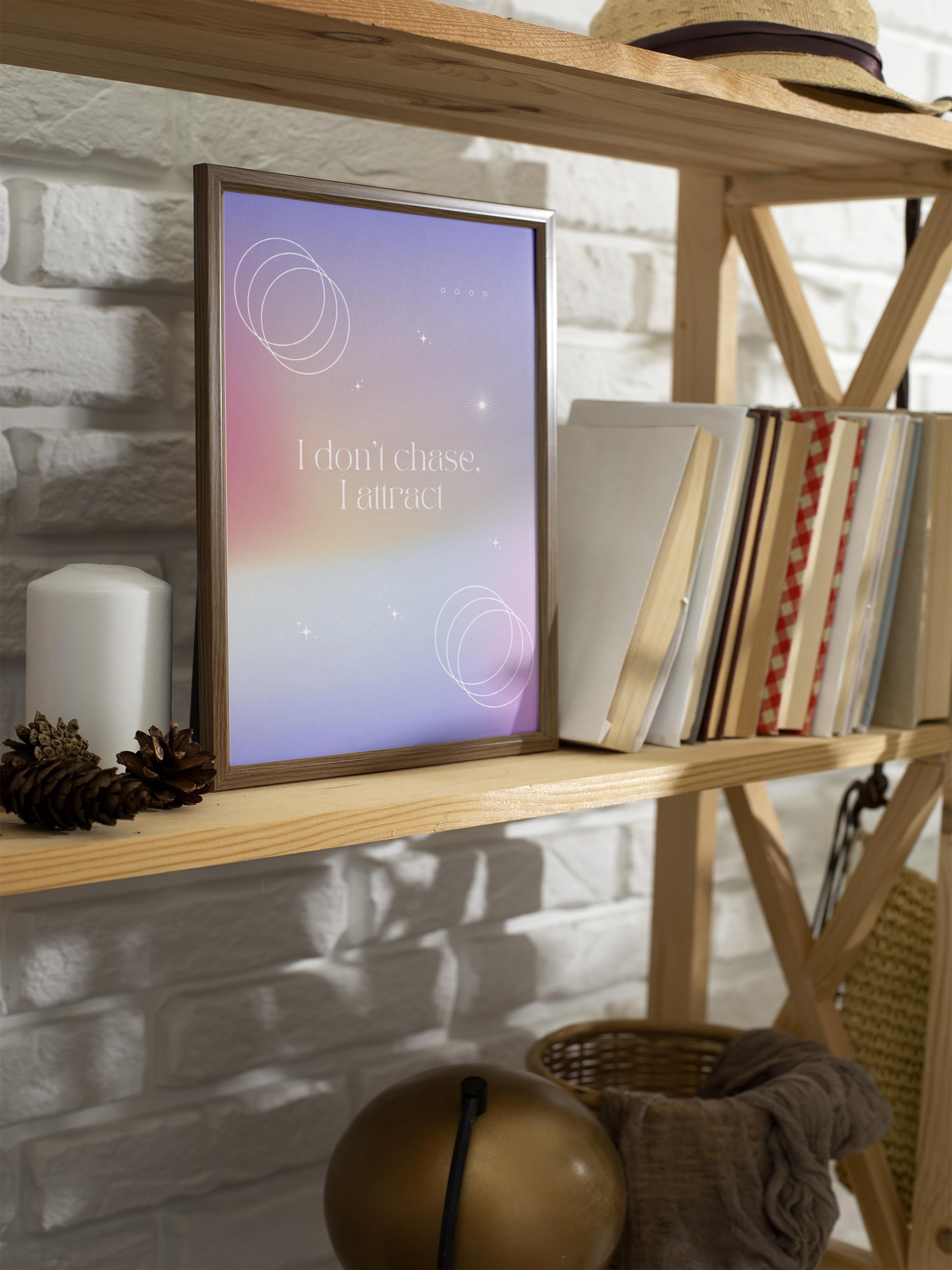 Çerçevesiz Poster, Aura Serisi NO:213 - Energy Pembe ve Mor Aura, Melek Numaraları, Renkli Poster