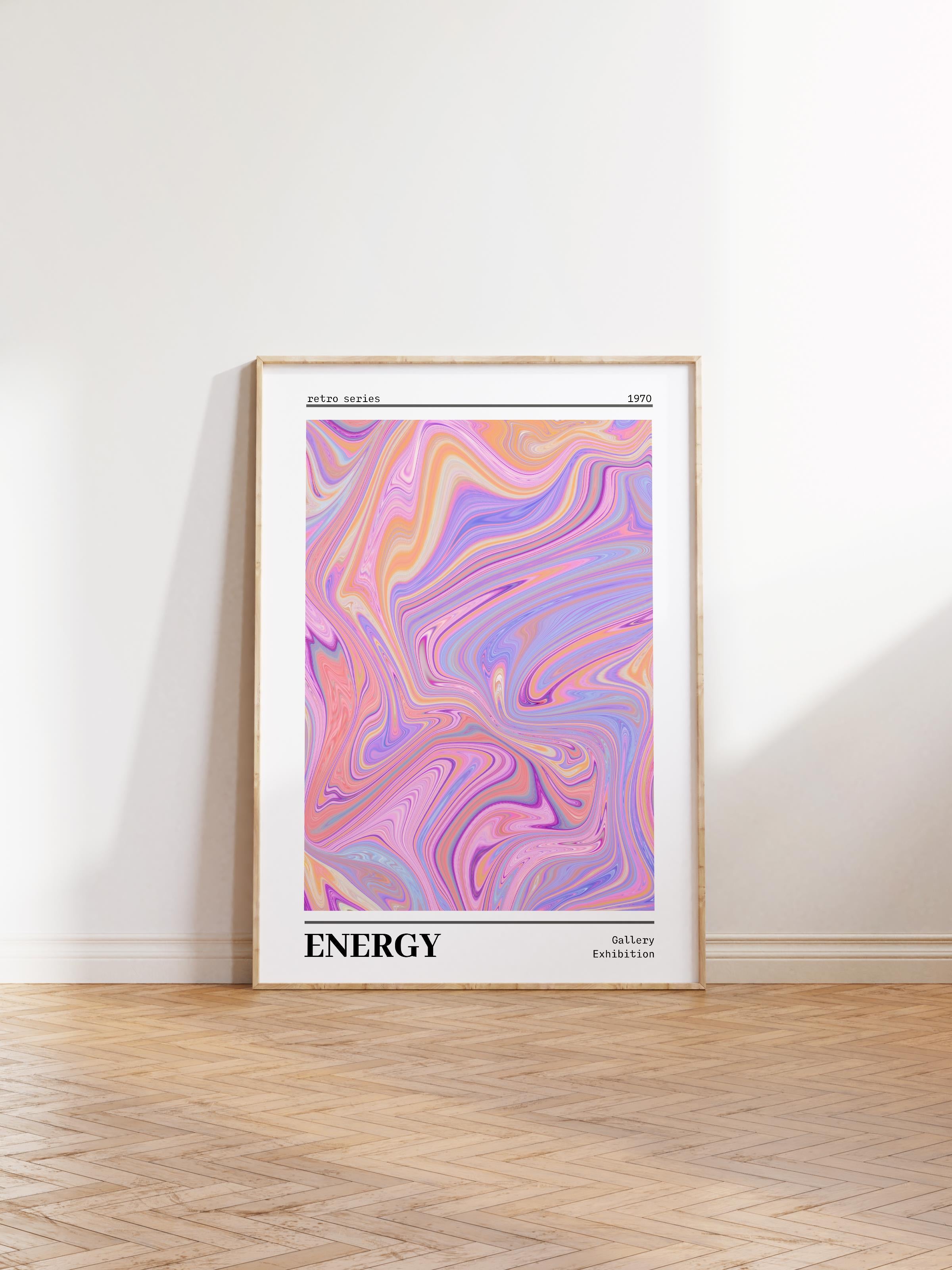 Çerçevesiz Poster, Aura Serisi NO:214 - Energy Renkli, Melek Numaraları, Renkli Poster