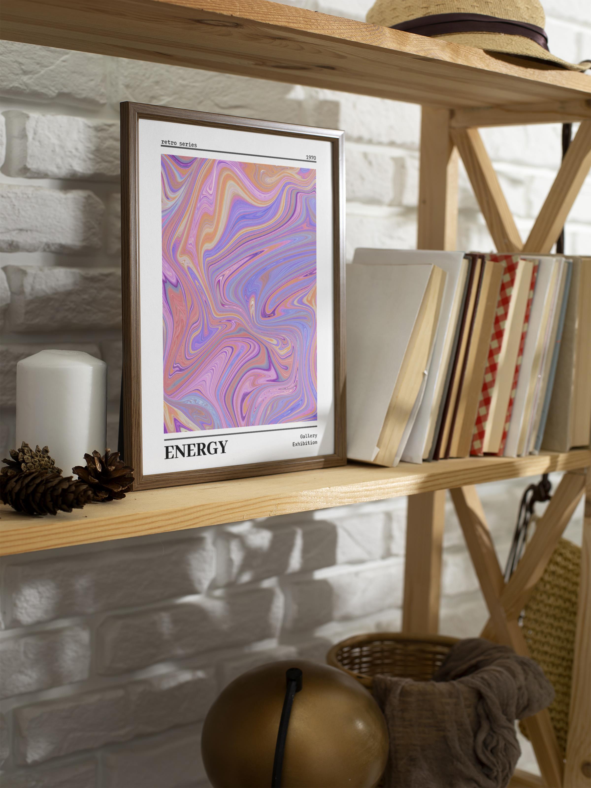 Çerçevesiz Poster, Aura Serisi NO:214 - Energy Renkli, Melek Numaraları, Renkli Poster