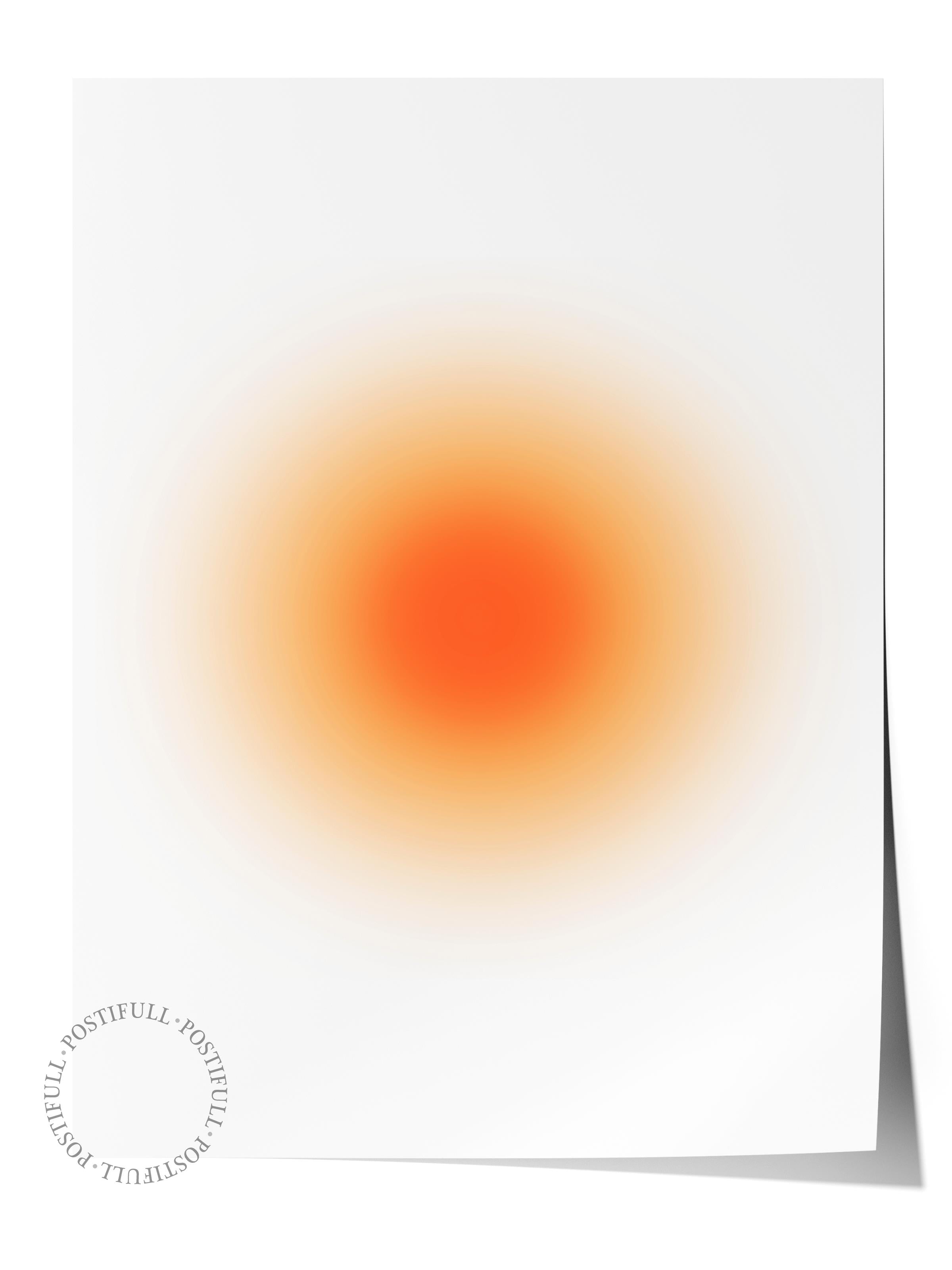 Çerçevesiz Poster, Aura Serisi NO:66 - Turuncu Aura, Melek Numaraları, Renkli Poster