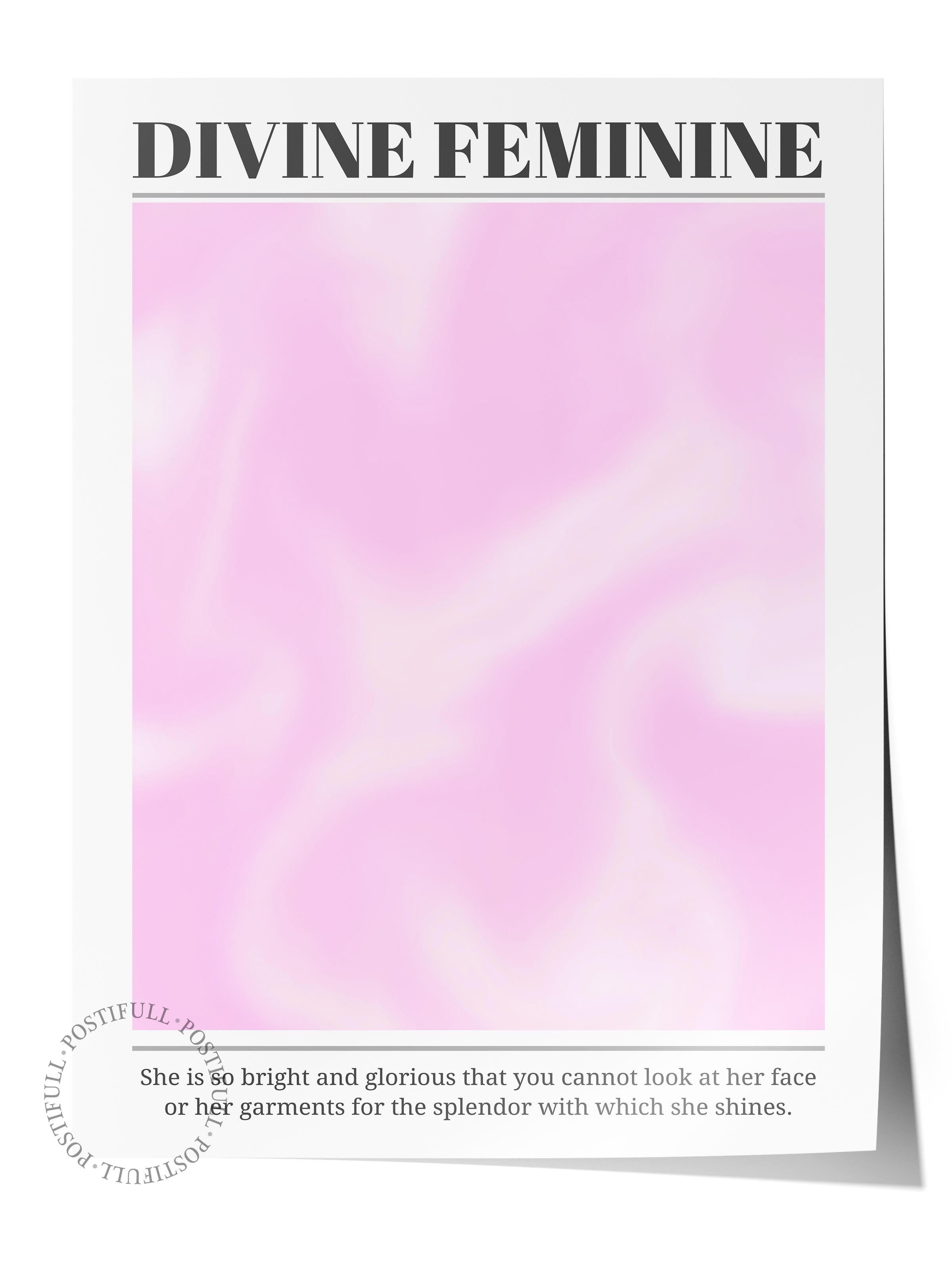 Çerçevesiz Poster, Aura Serisi NO:79 - Divine Feminine, Melek Numaraları, Renkli Poster