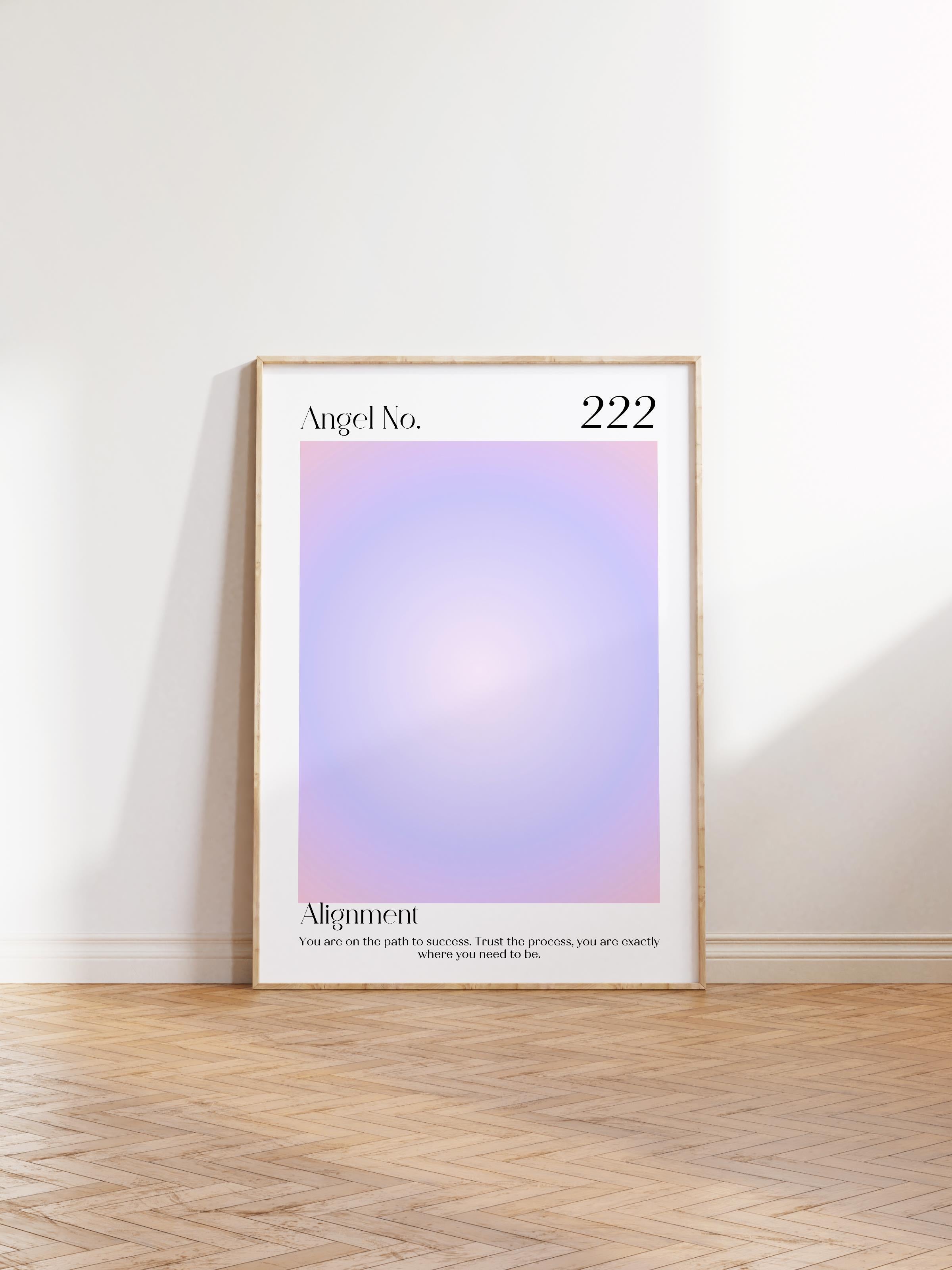 Çerçevesiz Poster, Aura Serisi NO:84 - 222 - Alignment, Melek Numaraları, Renkli Poster
