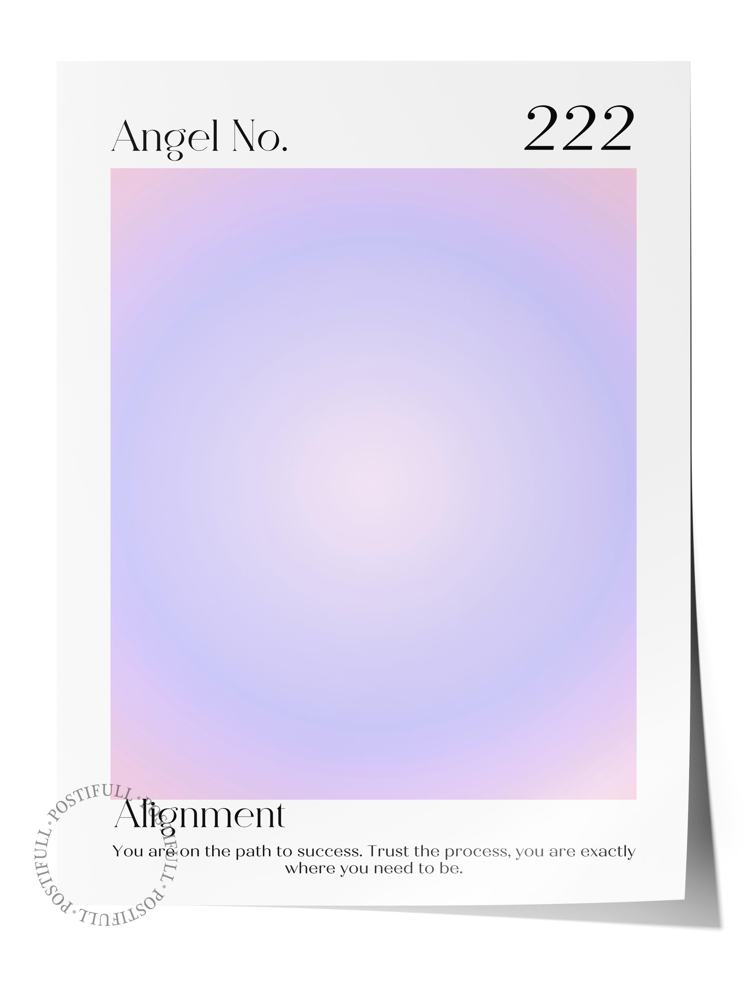 Çerçevesiz Poster, Aura Serisi NO:84 - 222 - Alignment, Melek Numaraları, Renkli Poster