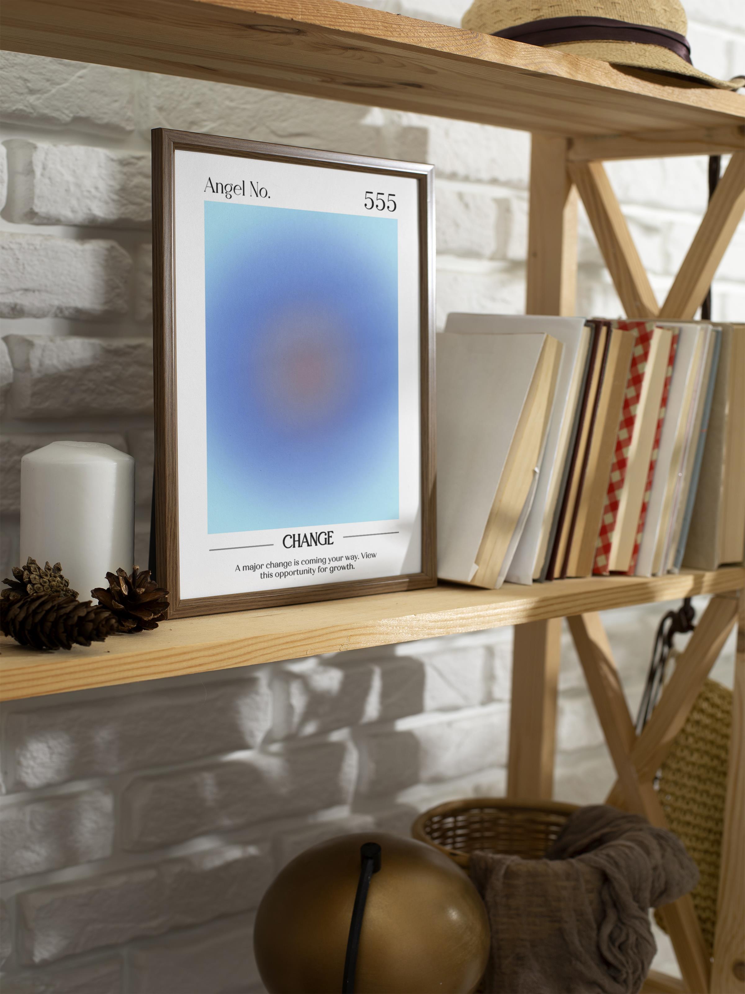 Çerçevesiz Poster, Aura Serisi NO:85 - 555 - Change, Melek Numaraları, Renkli Poster