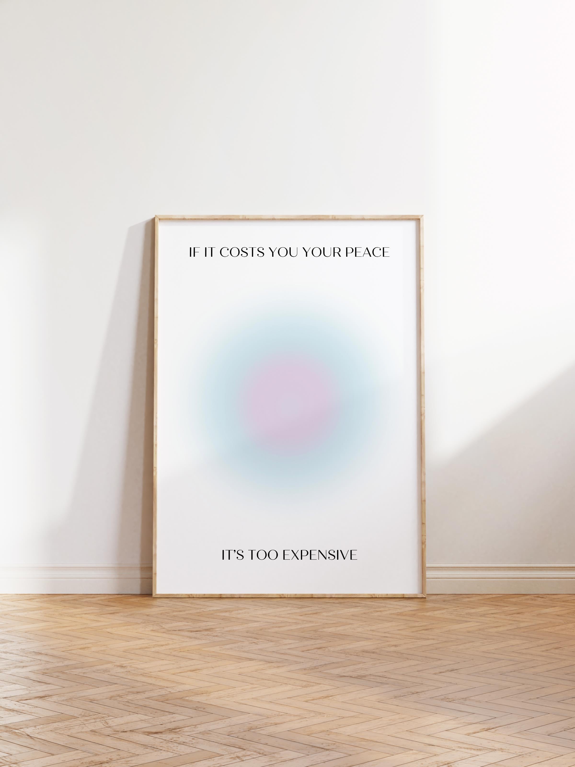 Çerçevesiz Poster, Aura Serisi NO:92 - Beyaz Aura, Melek Numaraları, Renkli Poster