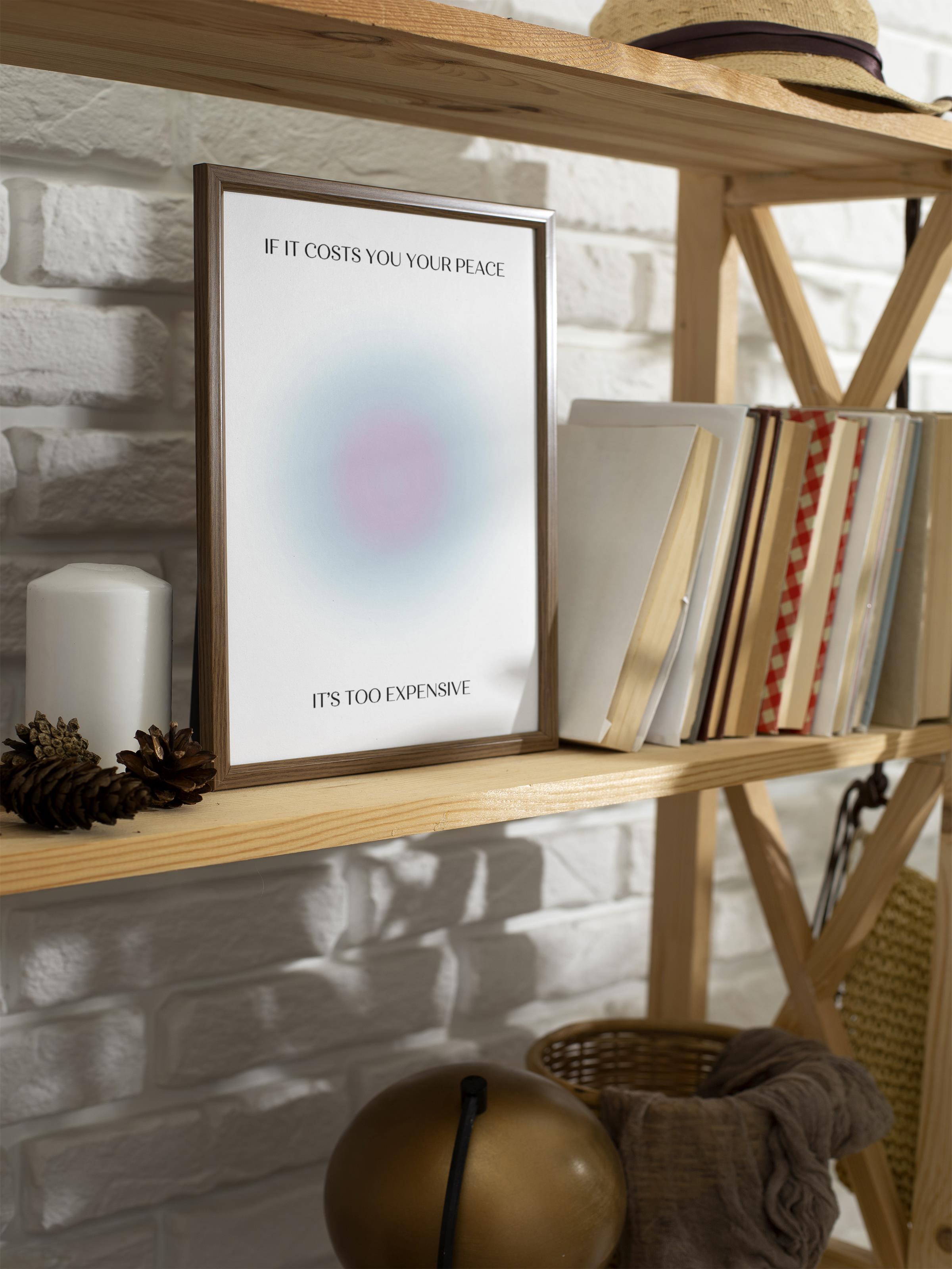 Çerçevesiz Poster, Aura Serisi NO:92 - Beyaz Aura, Melek Numaraları, Renkli Poster