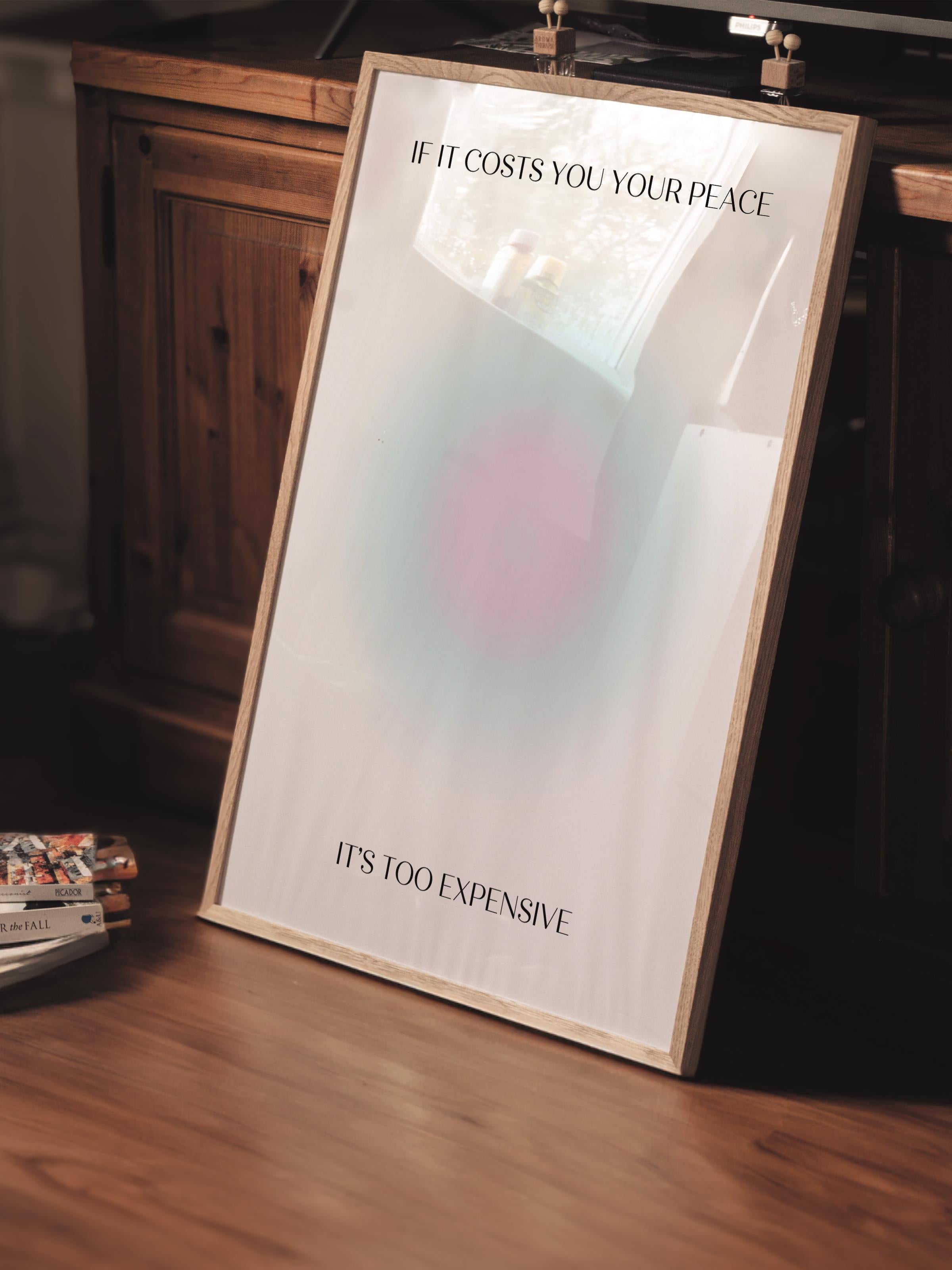 Çerçevesiz Poster, Aura Serisi NO:92 - Beyaz Aura, Melek Numaraları, Renkli Poster