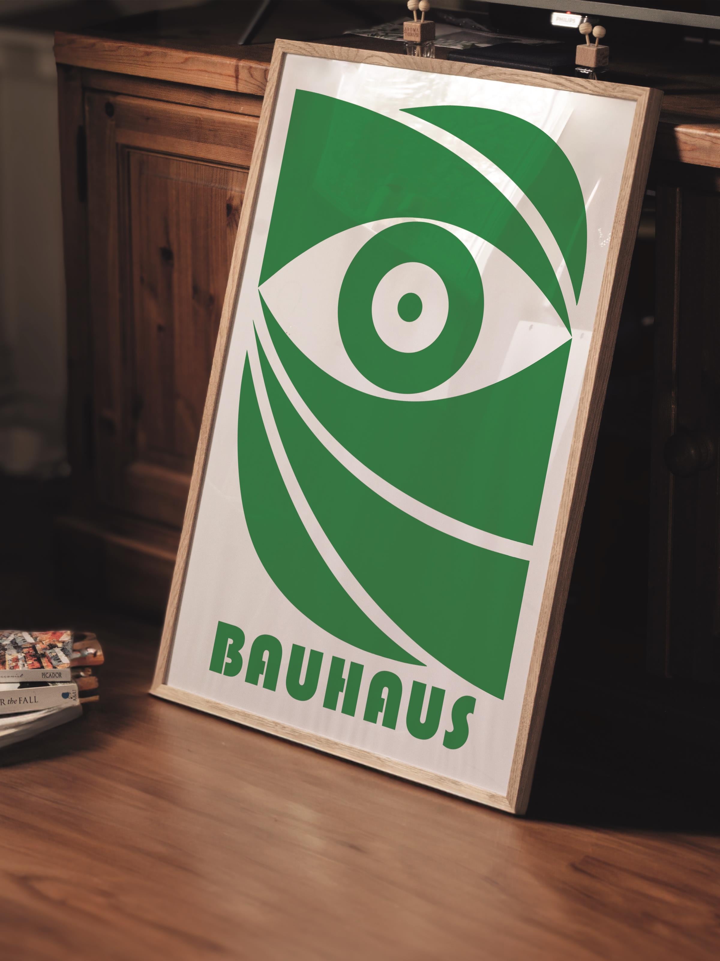 Çerçevesiz Poster, Bauhaus Serisi, Açık Yeşil Duvar Posteri, Duvar Dekoru, HD Baskı, Kalın Arşivsel Sanat Kağıdı