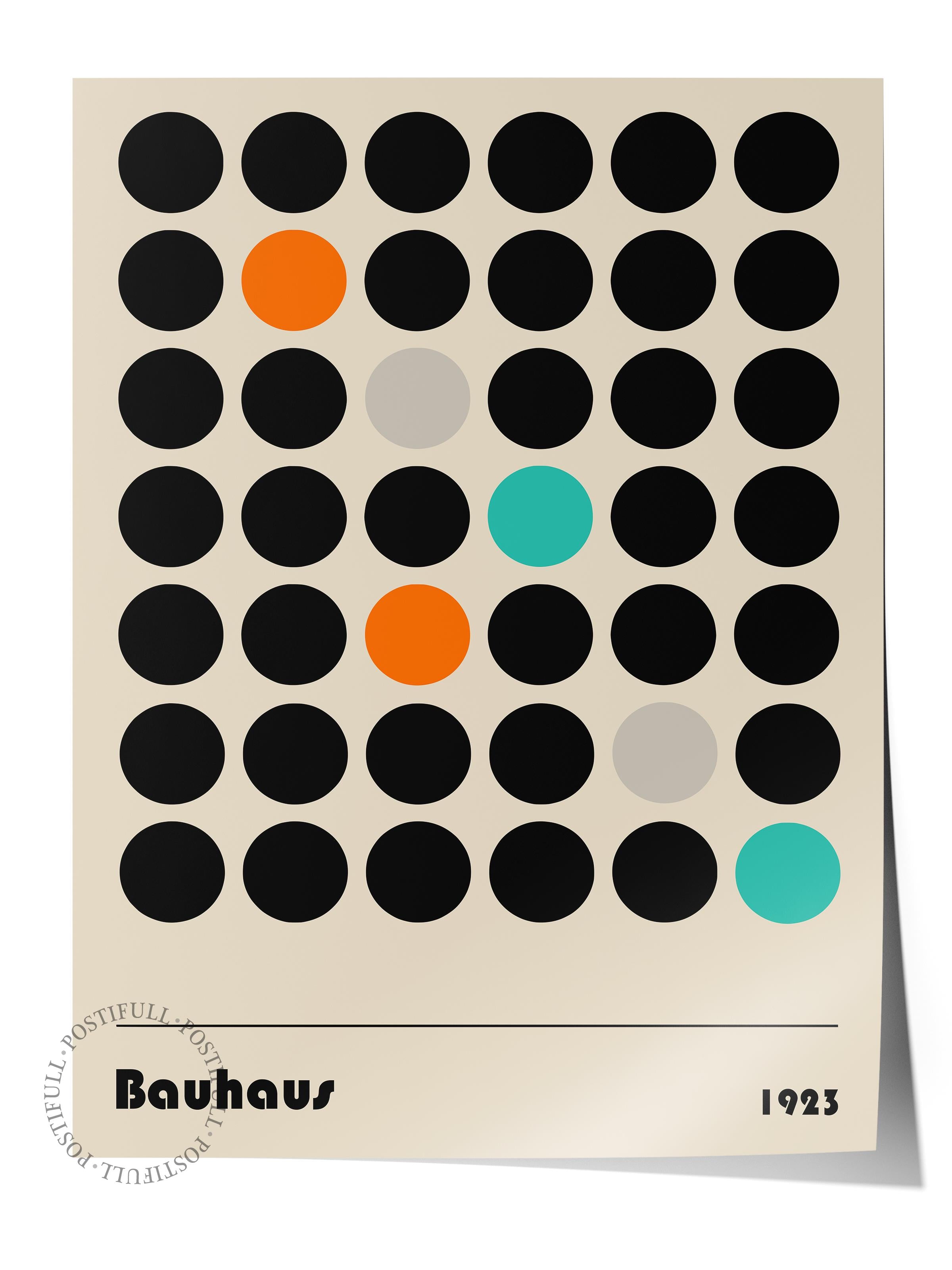 Çerçevesiz Poster, Bauhaus Serisi, Bej Duvar Posteri, Duvar Dekoru, HD Baskı, Kalın Arşivsel Sanat Kağıdı