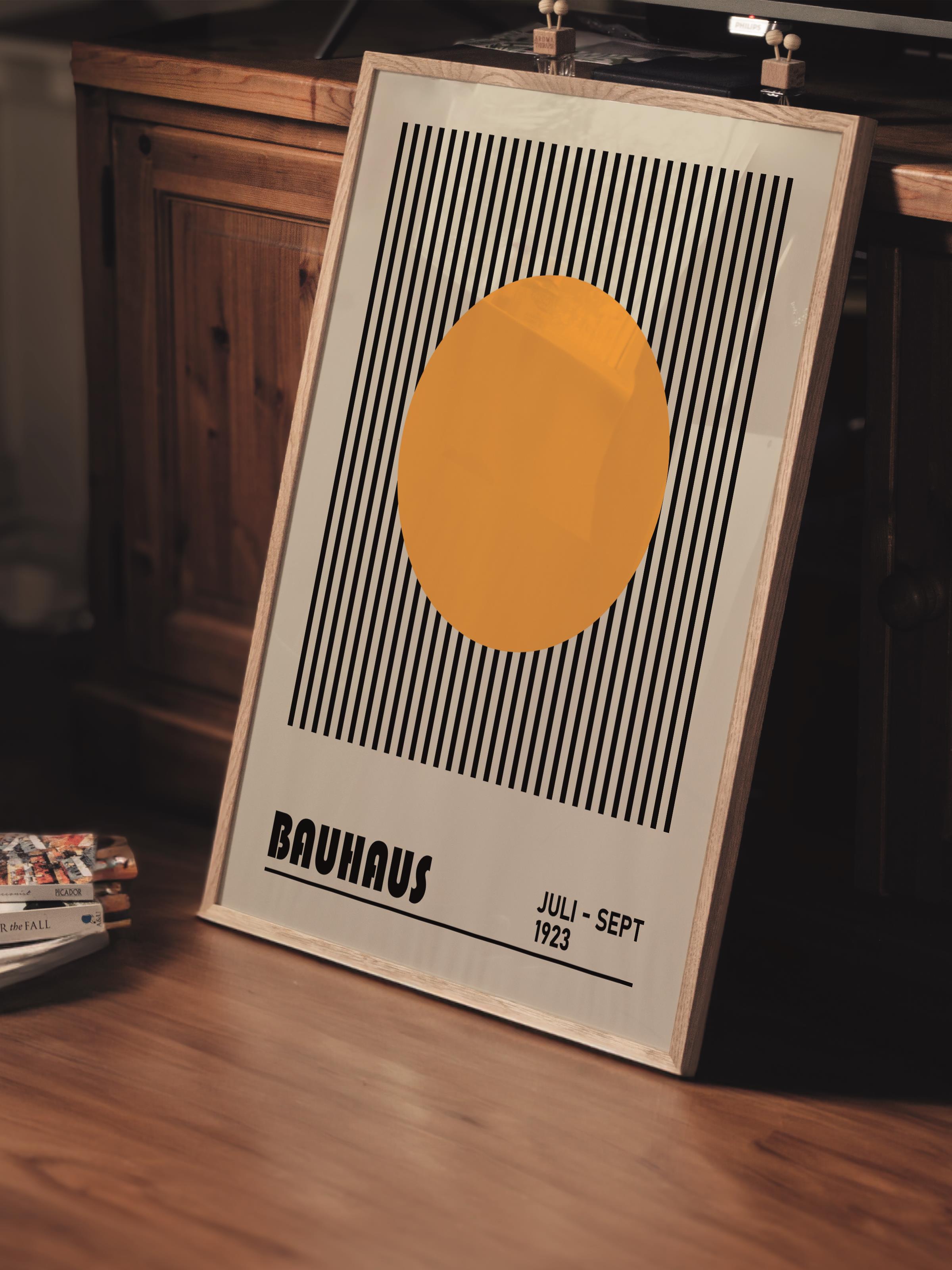 Çerçevesiz Poster, Bauhaus Serisi, Bej Duvar Posteri, Duvar Dekoru, HD Baskı, Kalın Arşivsel Sanat Kağıdı