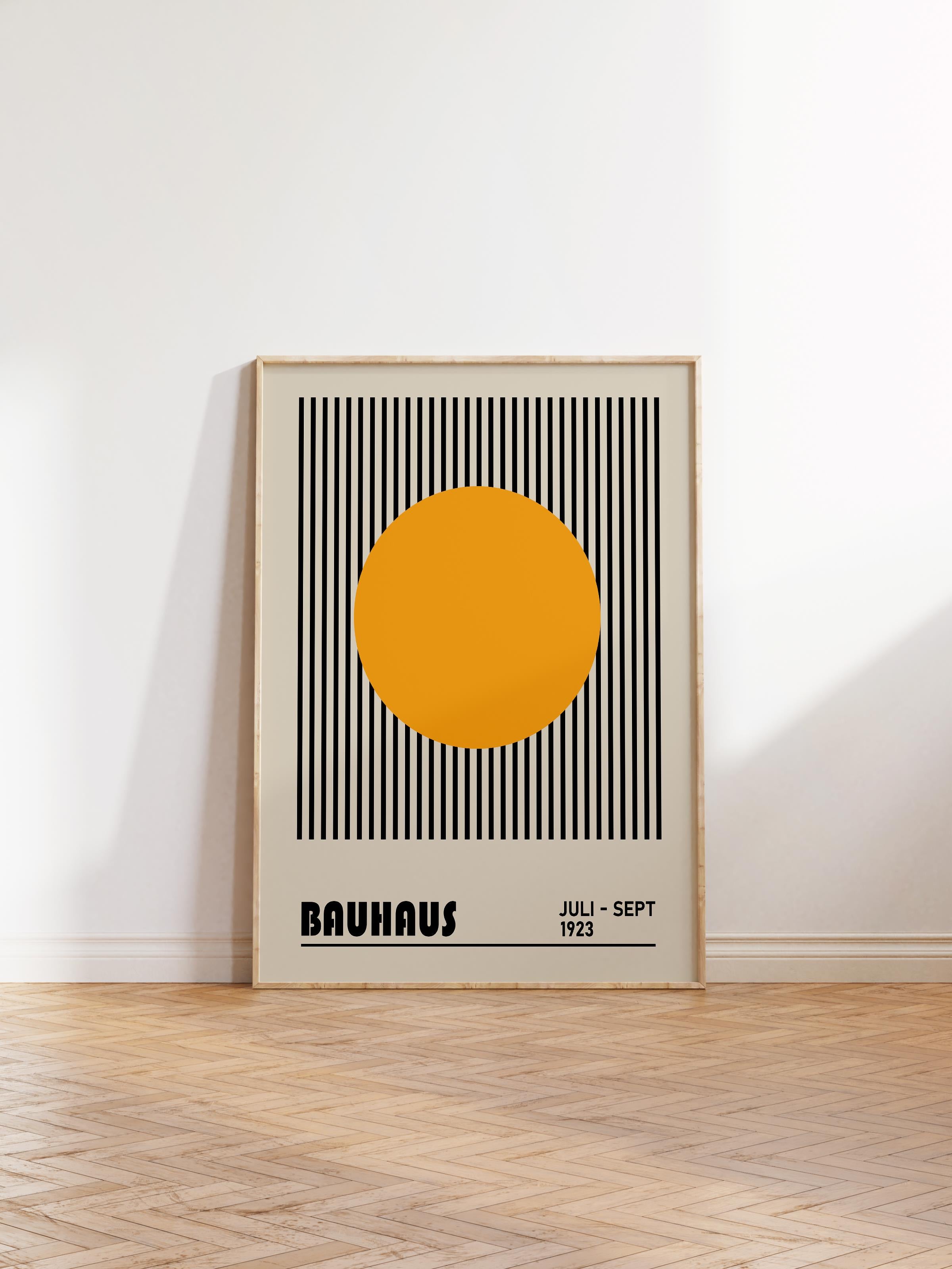 Çerçevesiz Poster, Bauhaus Serisi, Bej Duvar Posteri, Duvar Dekoru, HD Baskı, Kalın Arşivsel Sanat Kağıdı